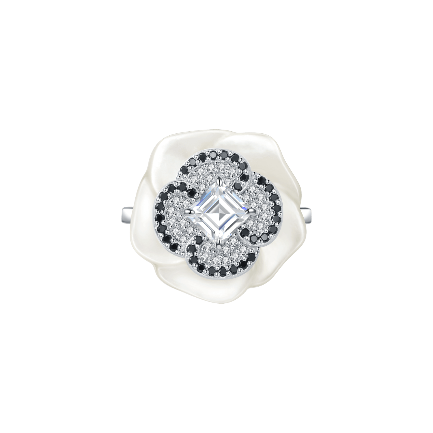 Camellia Pave Ring