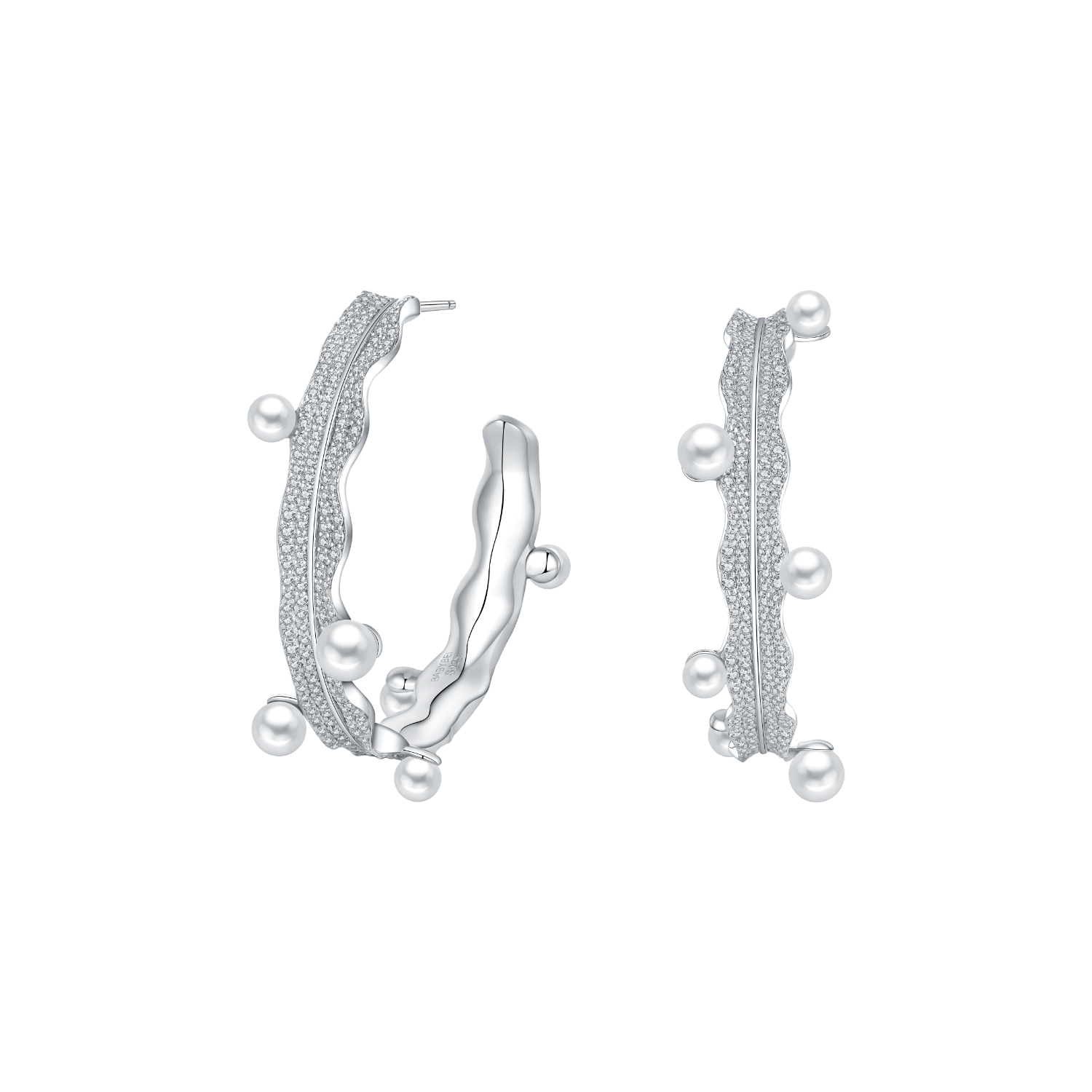 Water Grass Hoop Earrings