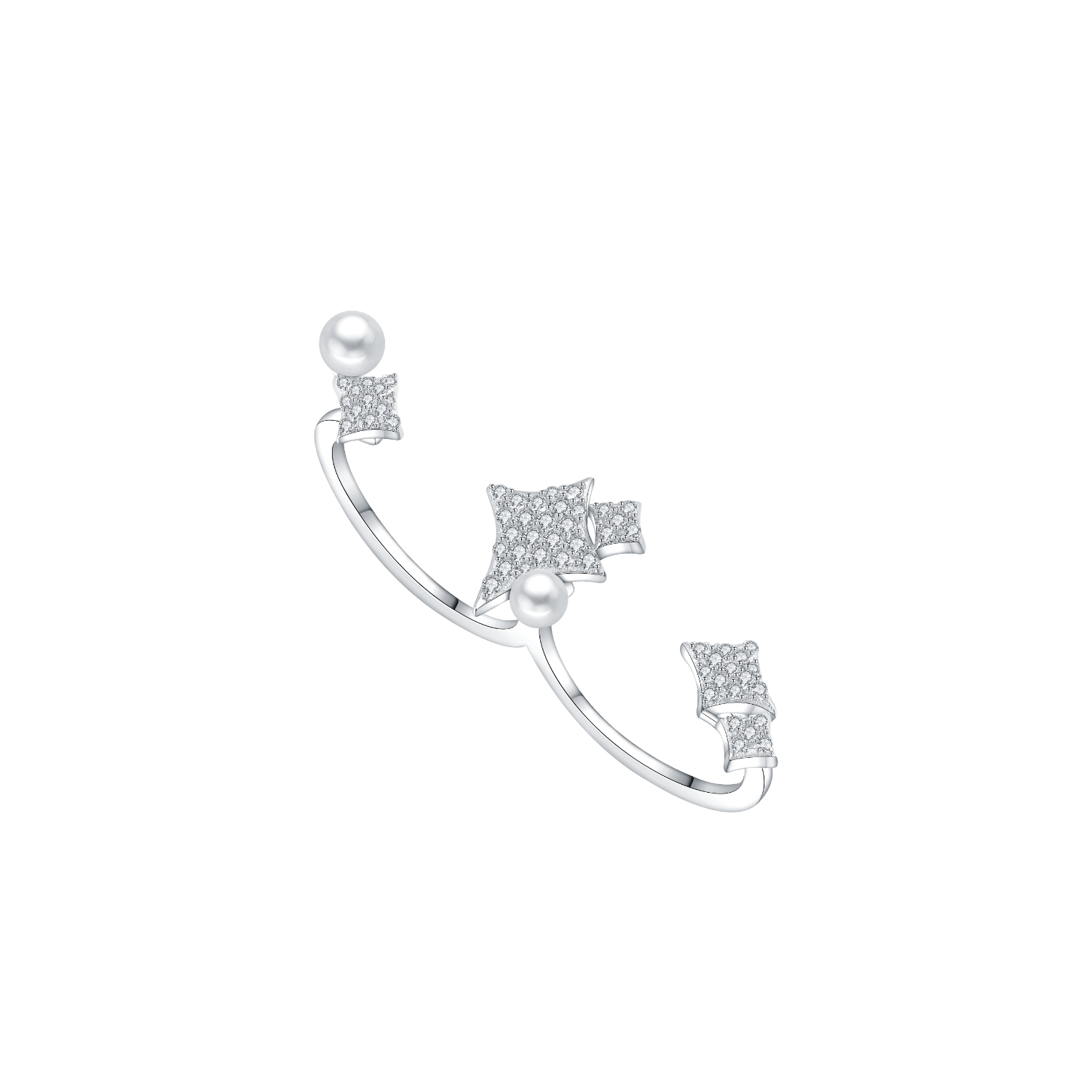 Swarovski two online finger ring