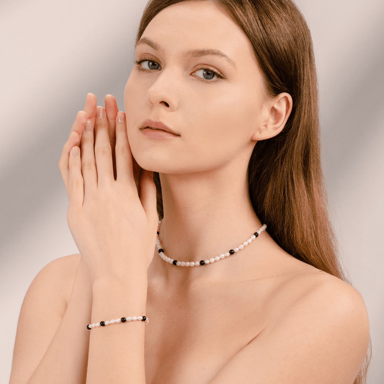 Ink Cloud Beaded Bracelet (Spaced)