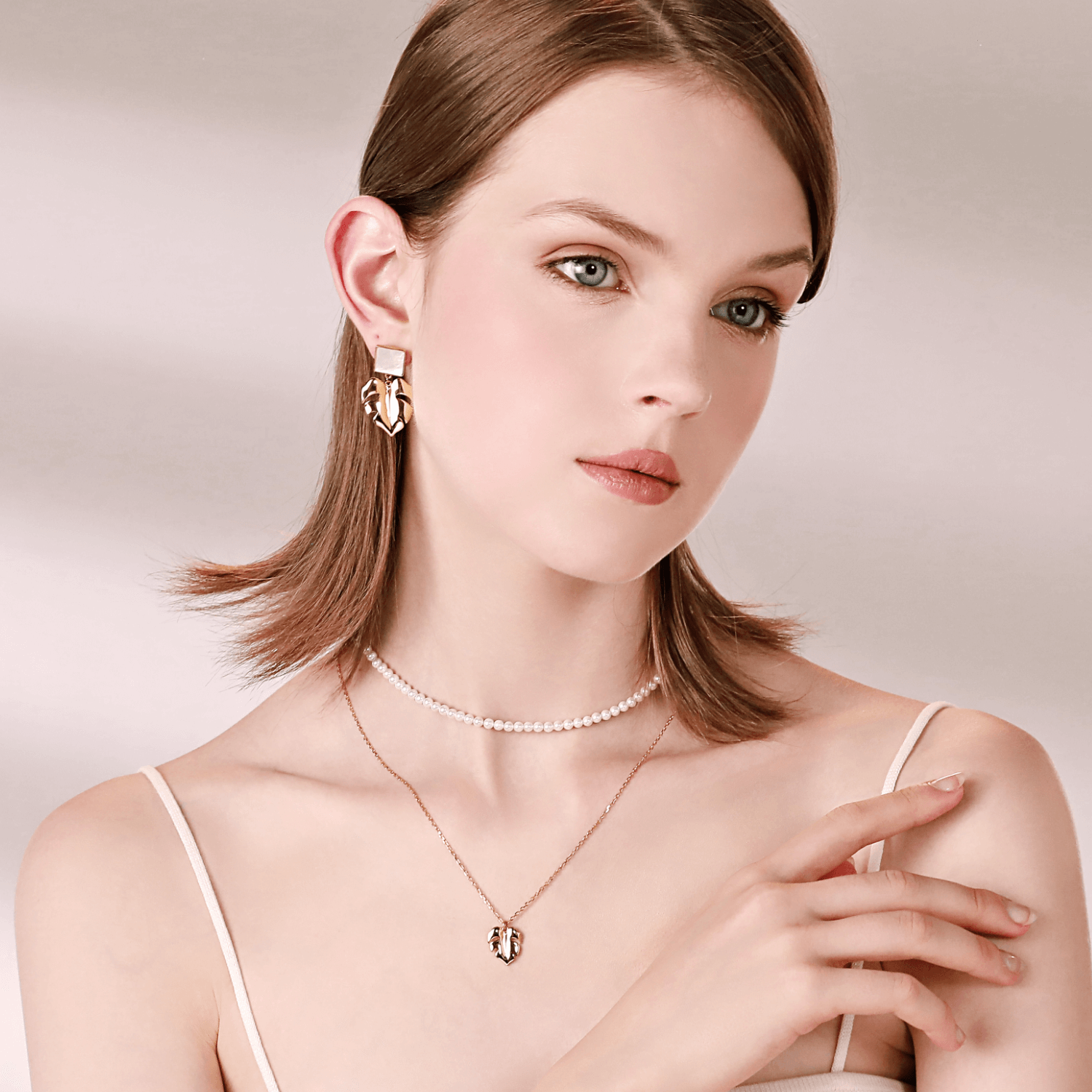 Monstera Layered Necklace