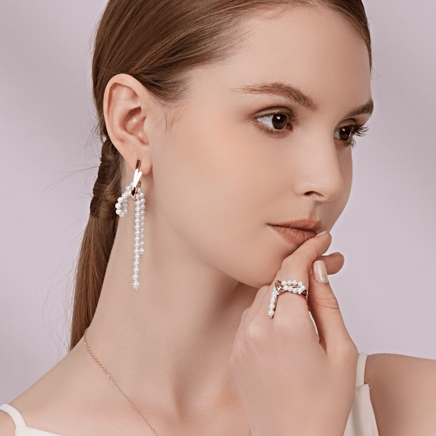 Ribbon Drop Earrings