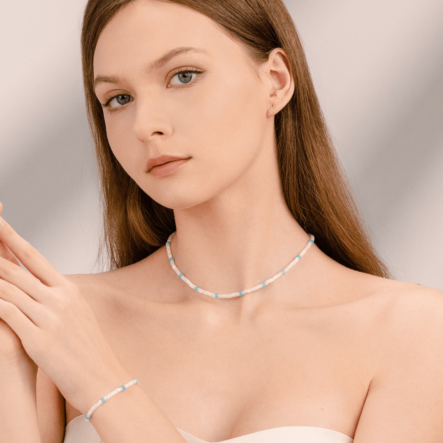 Moon Lake Beaded Necklace (Spaced)