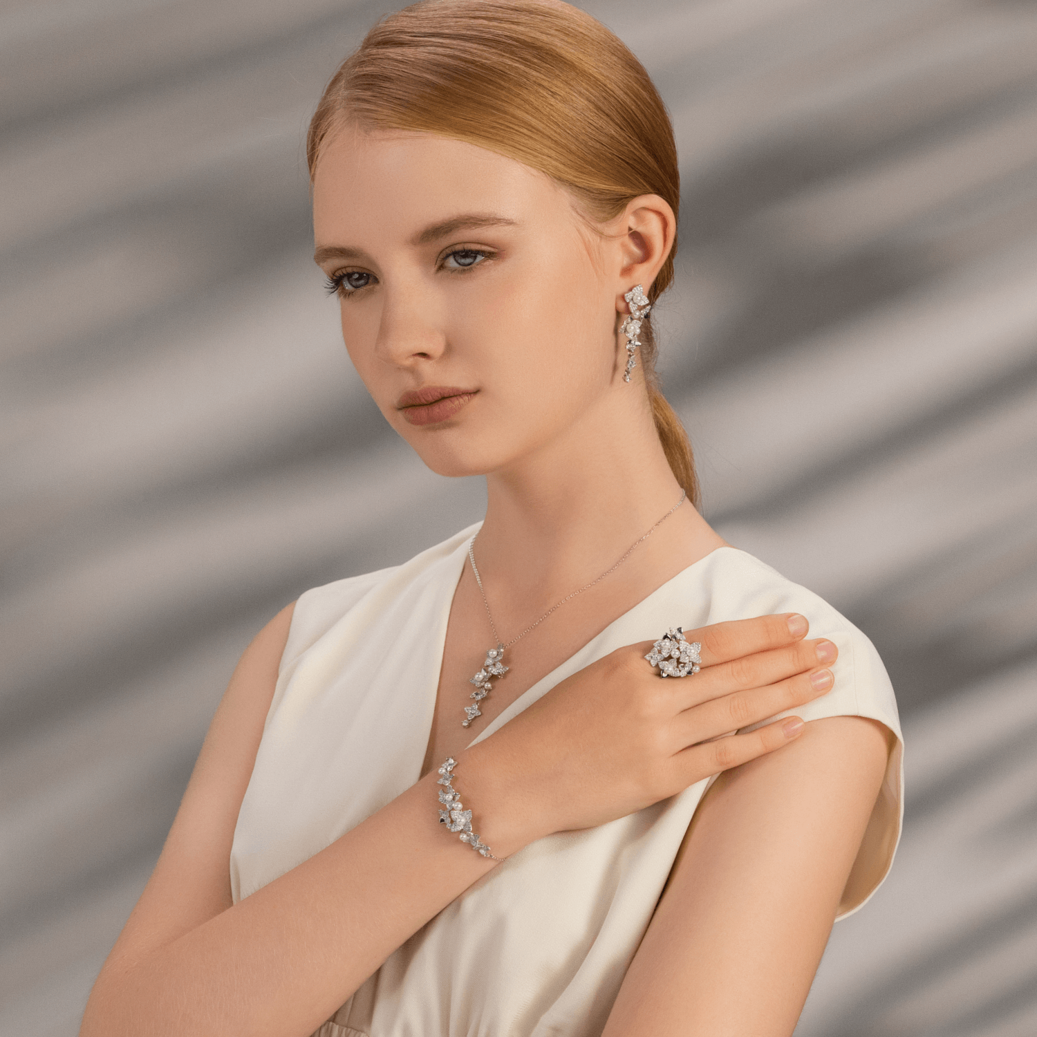 Hydrangea Pave Bracelet