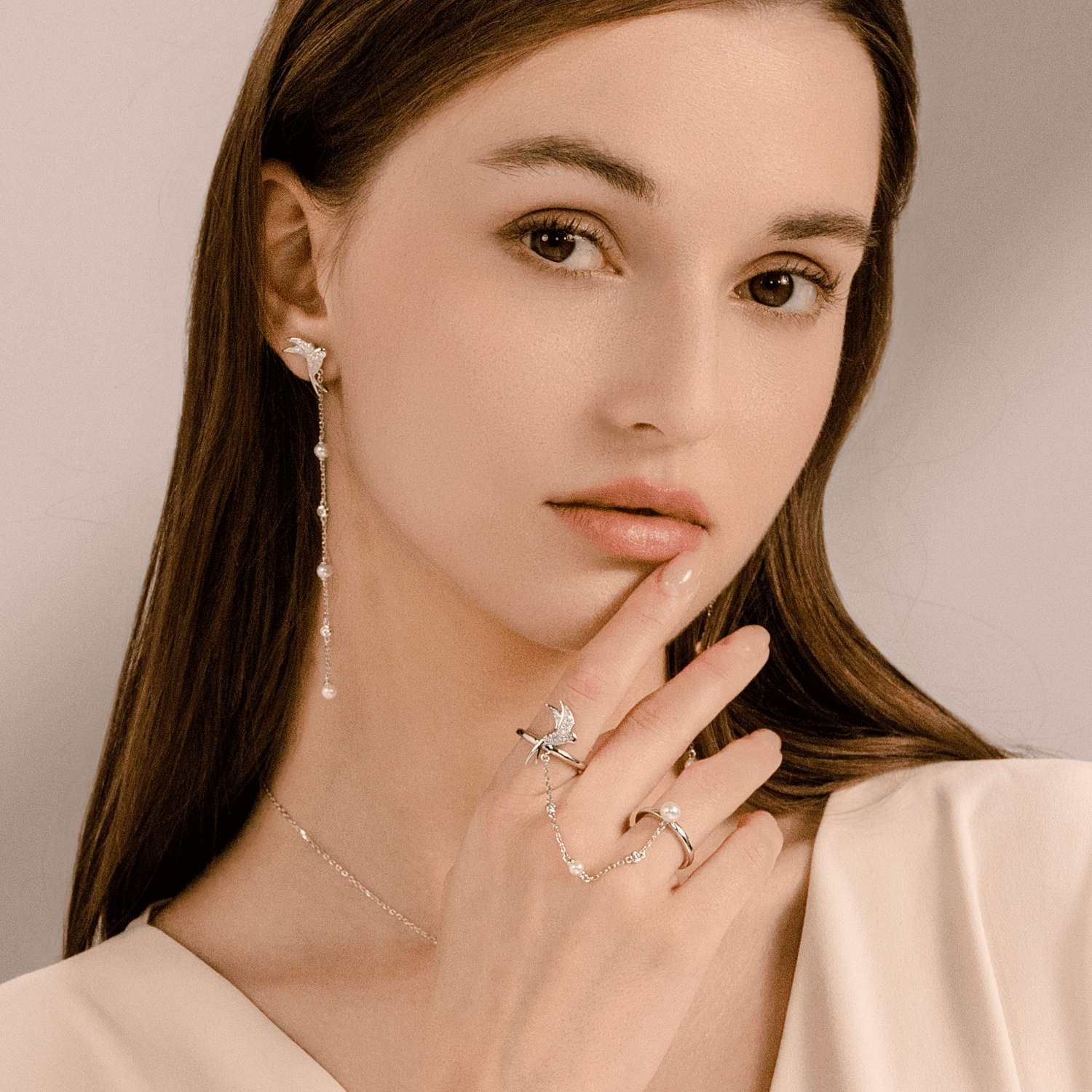 Swallow Two Finger Ring