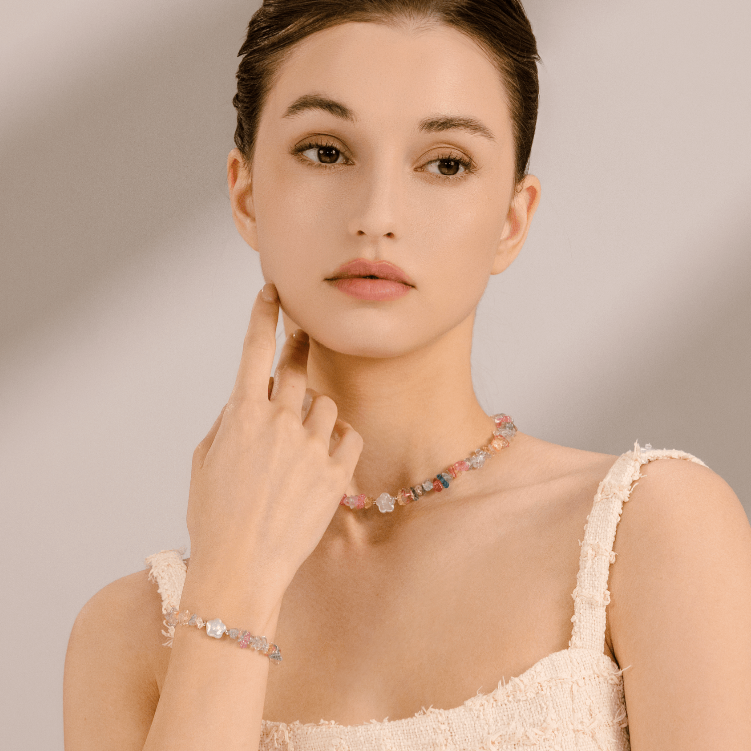 Colorful Petals Beaded Bracelet