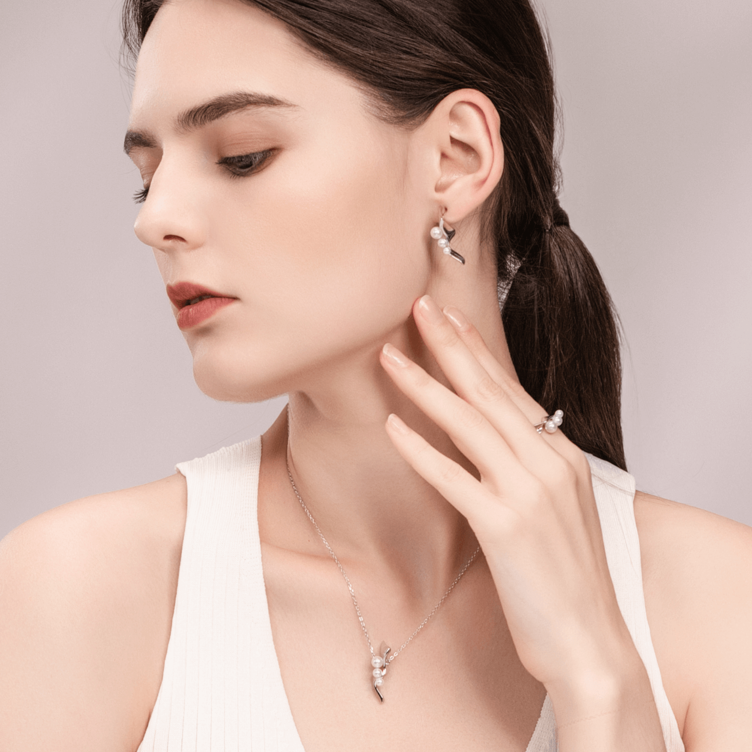 Ocean Wave Stud Earrings