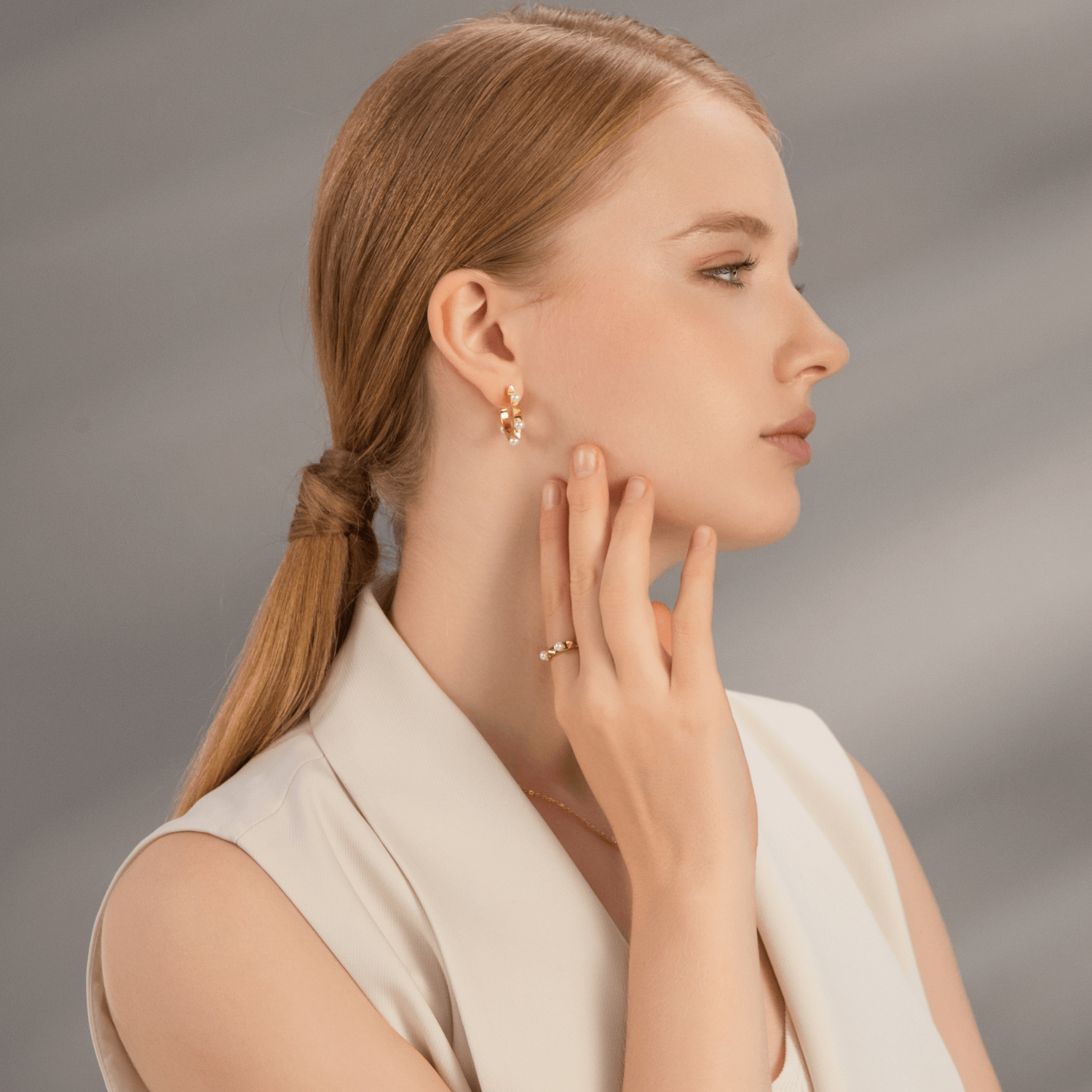 Rivet Hoop Earrings