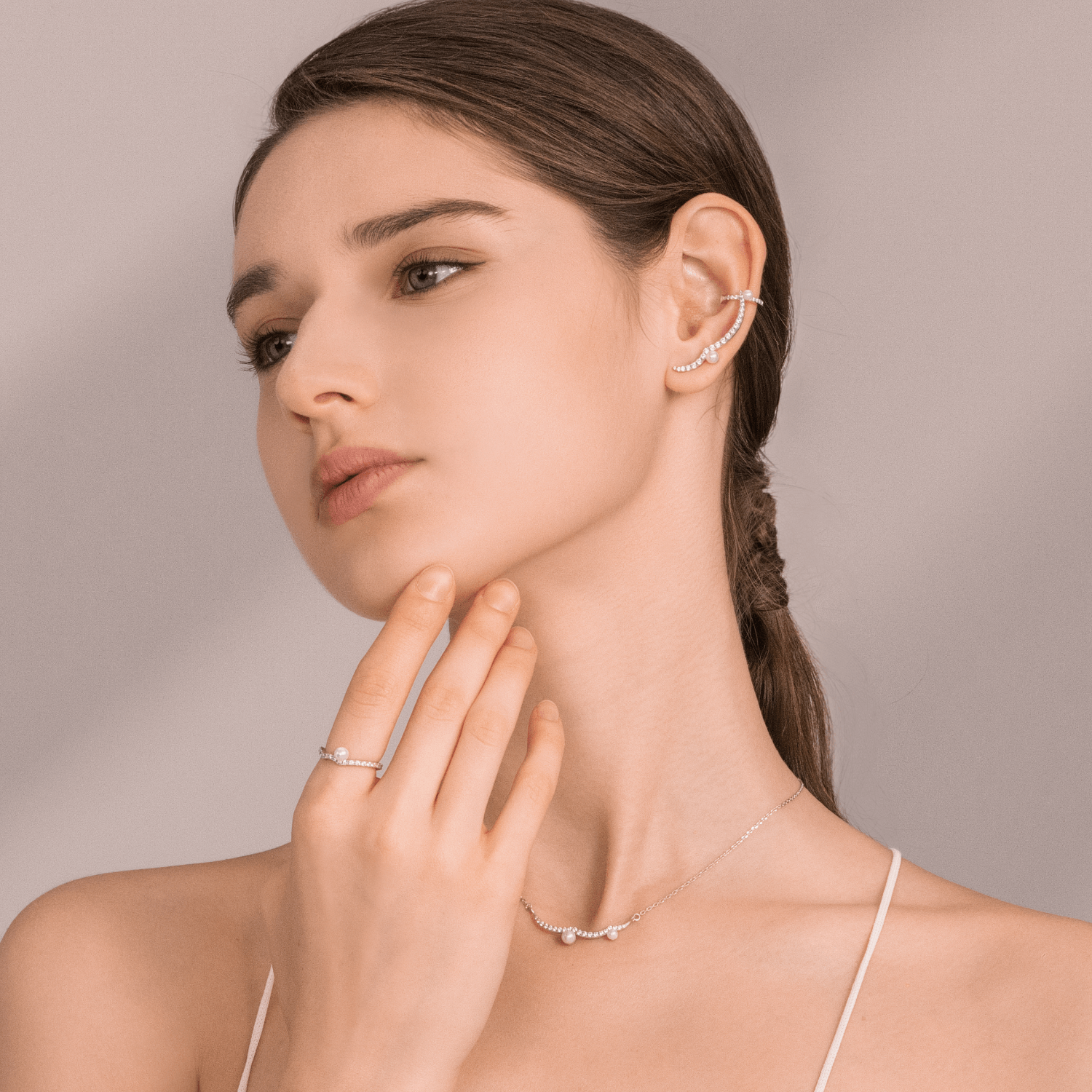 Water Wave Asymmetric Earrings