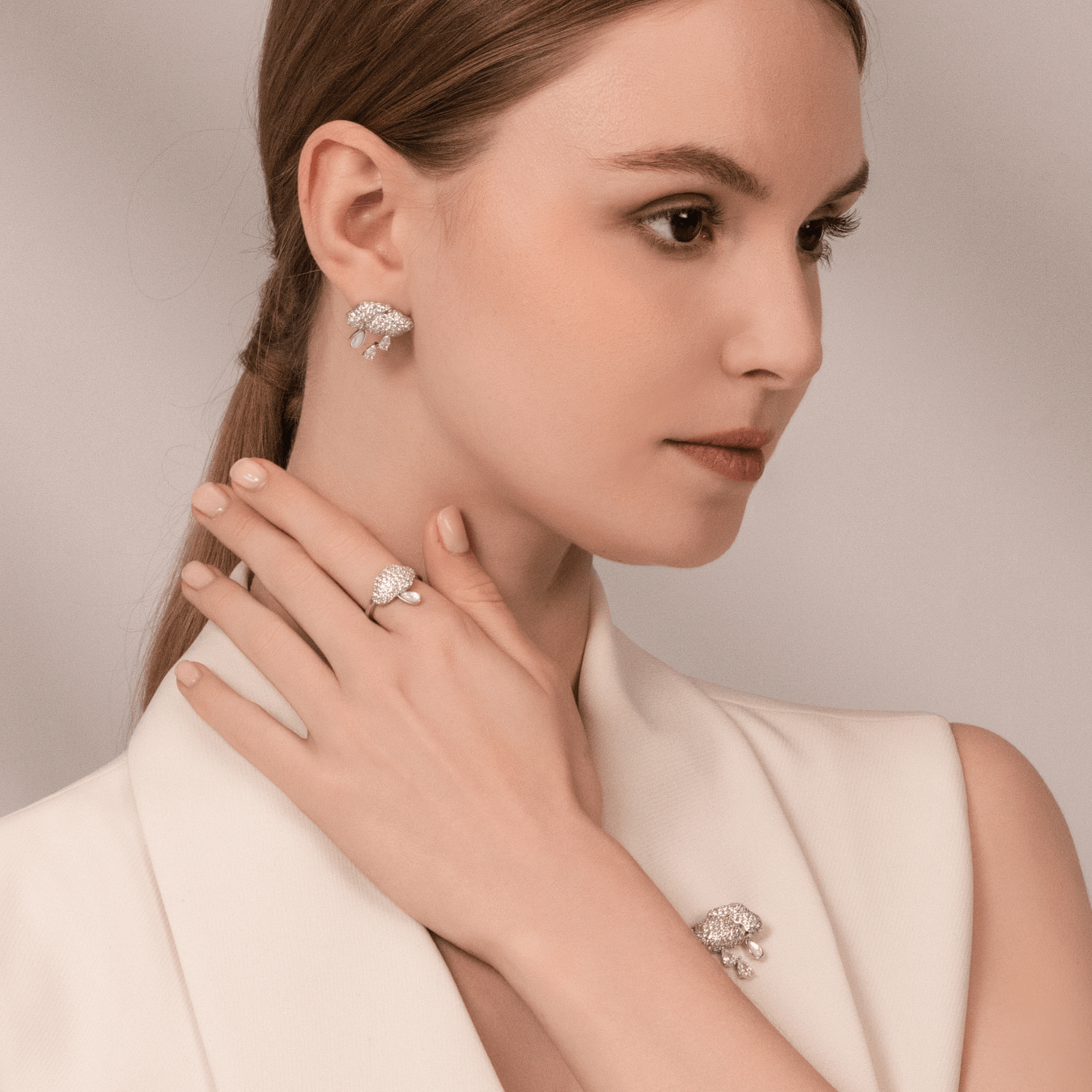 Spring Rain Pave Ring