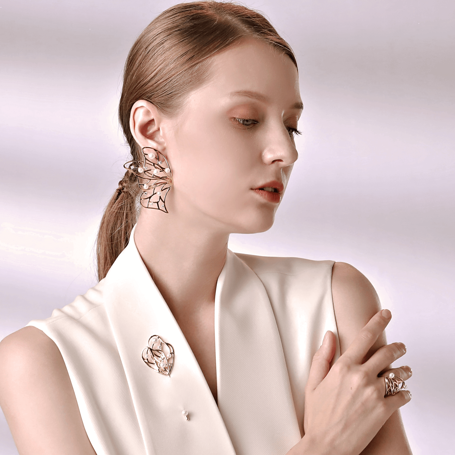Butterfly Inlaid Brooch