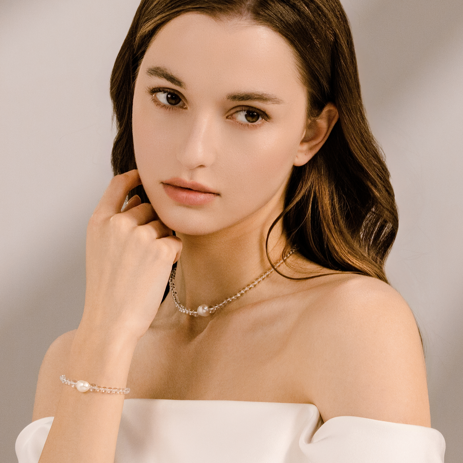 Ice-jade Purity Beaded Bracelet