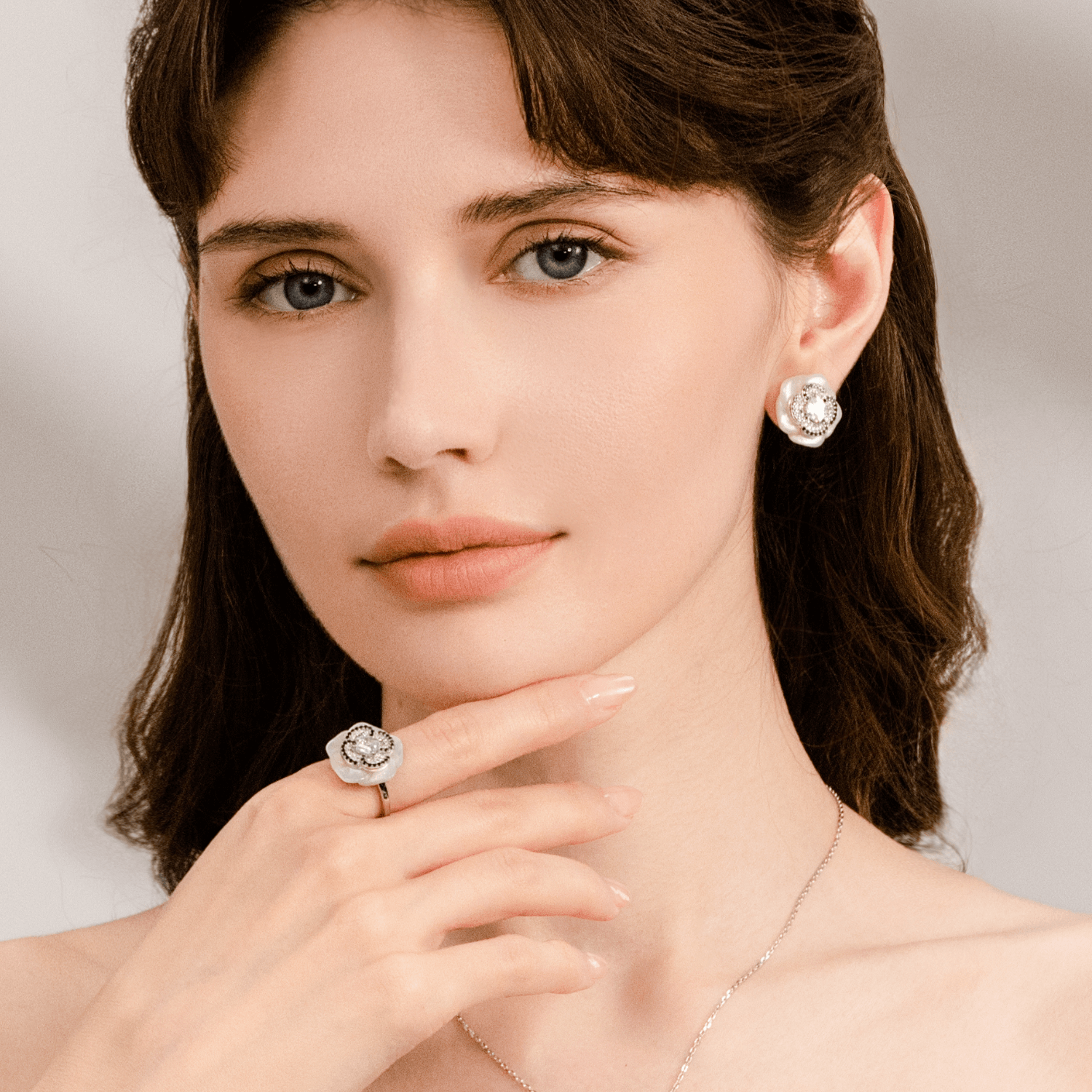 Camellia Pave Ring