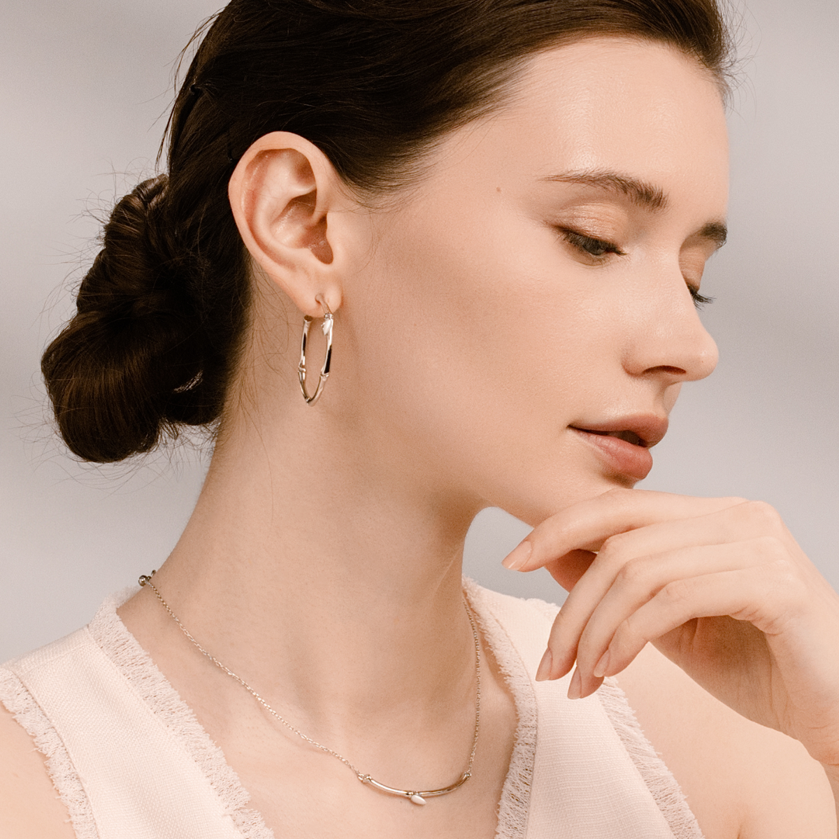Bamboo Breeze Hoop Earrings