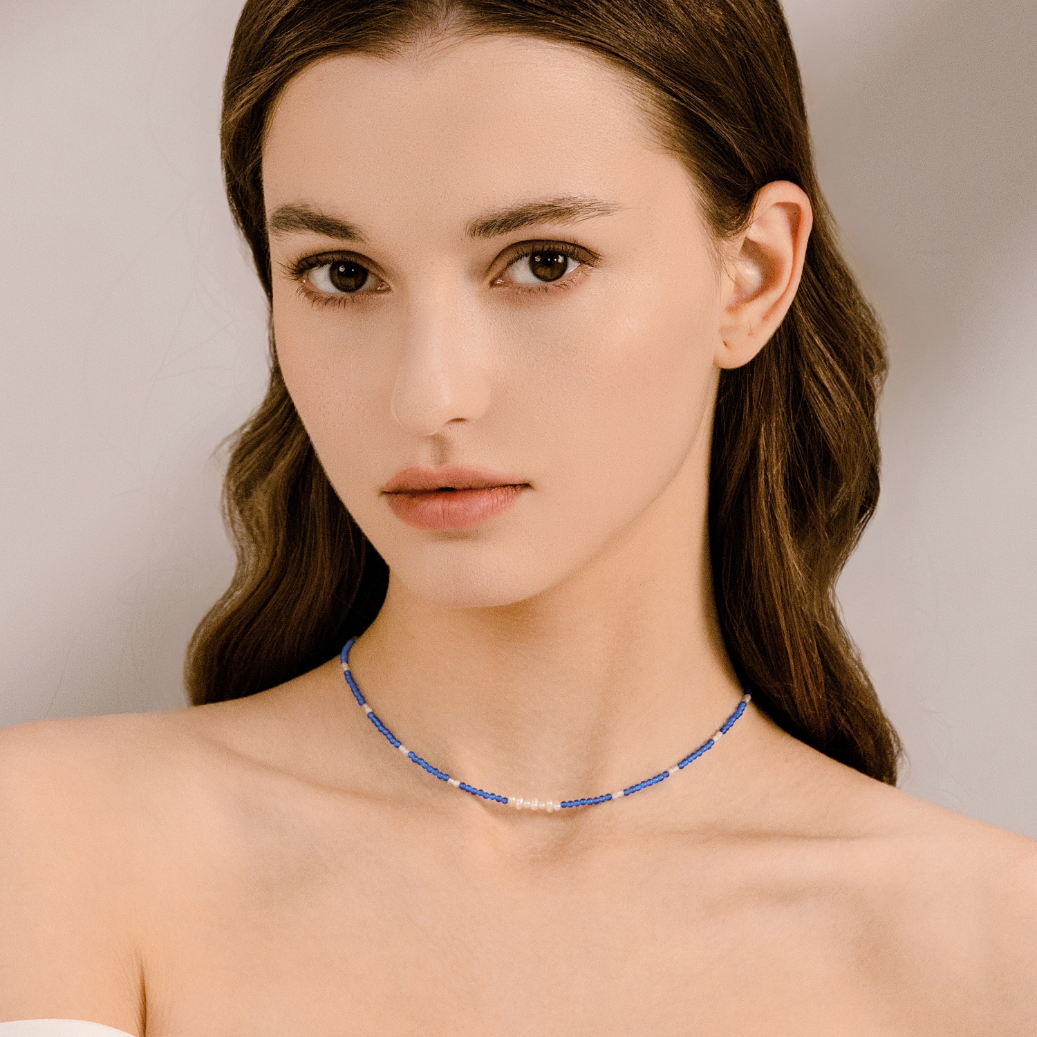 Azure Mists Beaded Necklace