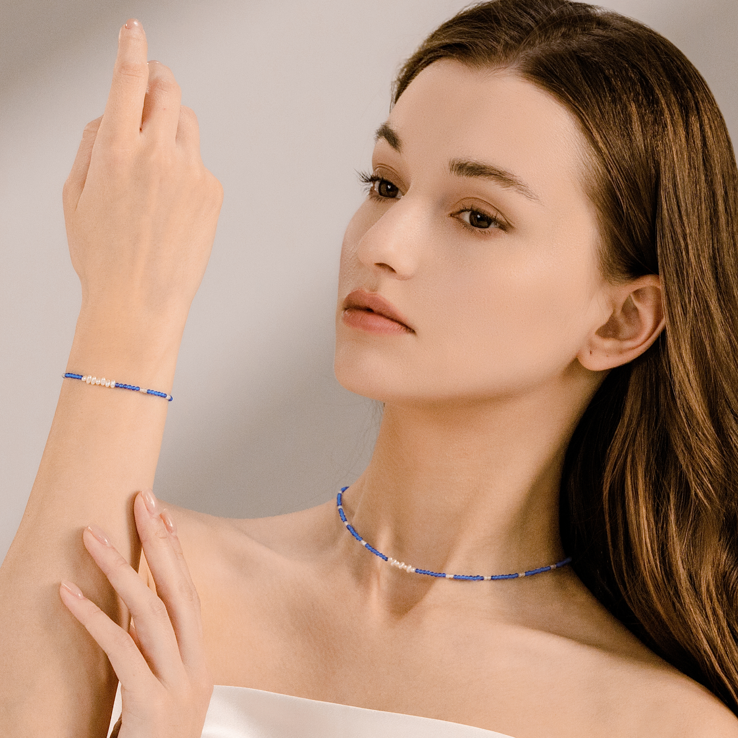 Azure Mists Beaded Bracelet