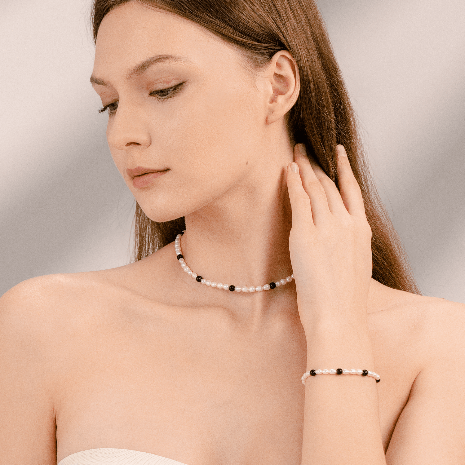 Ink Cloud Beaded Bracelet