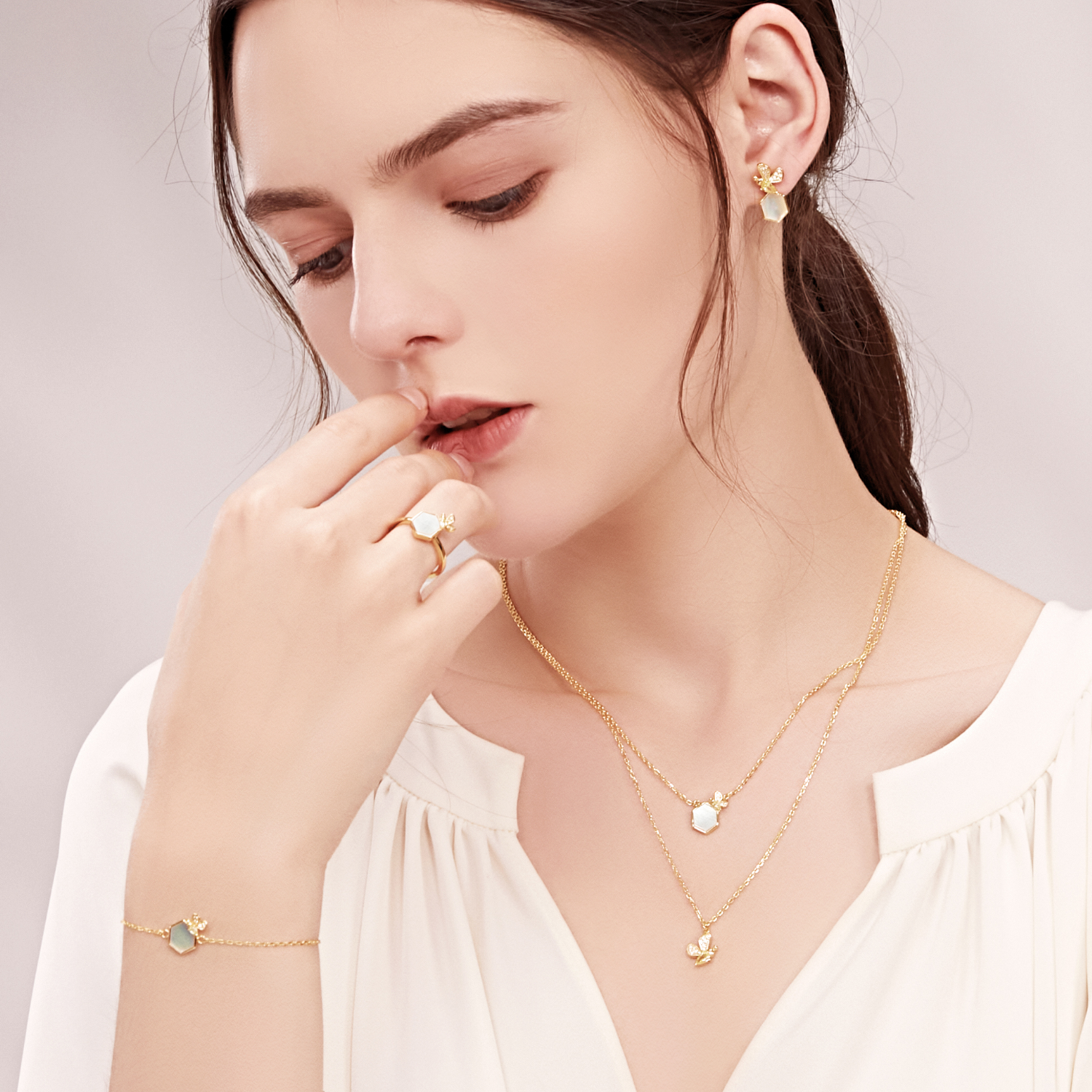 Honeycomb Pave Bracelet