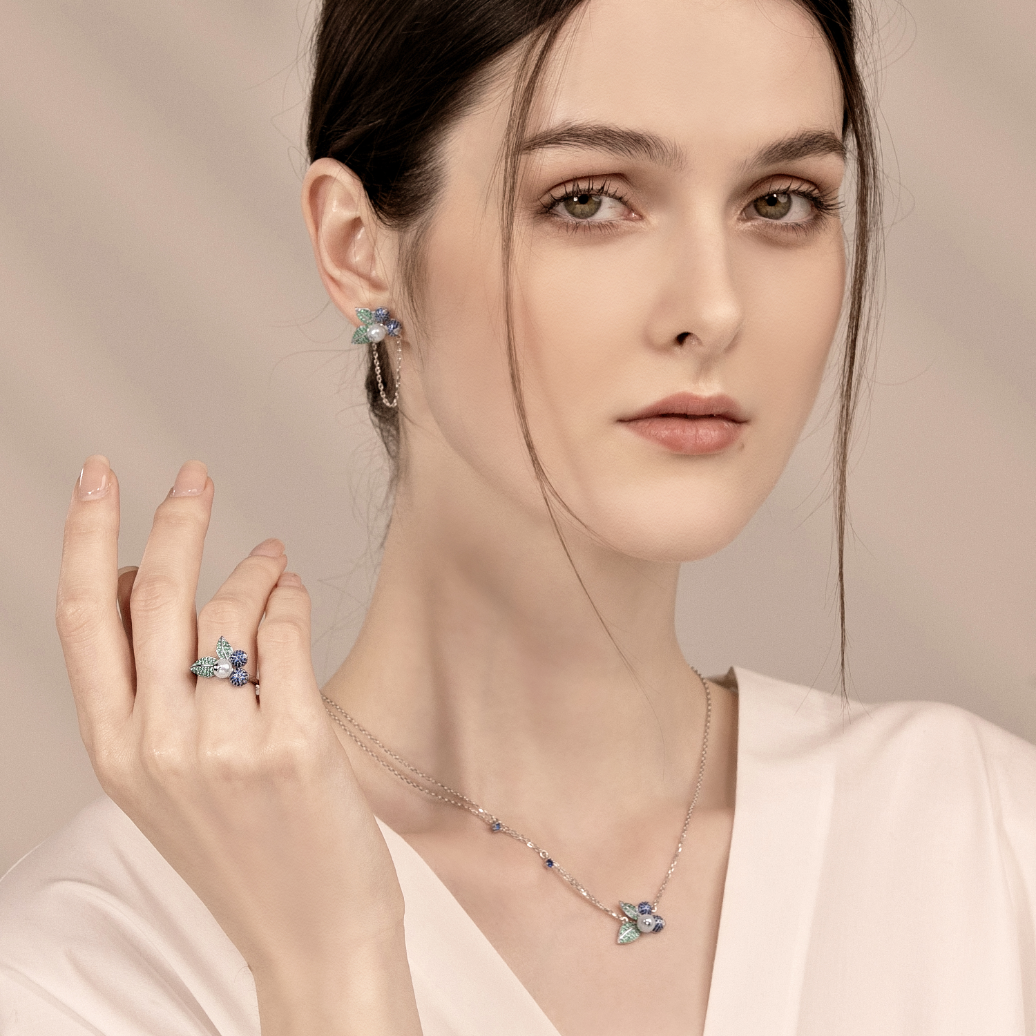 Blueberry Pave Ring