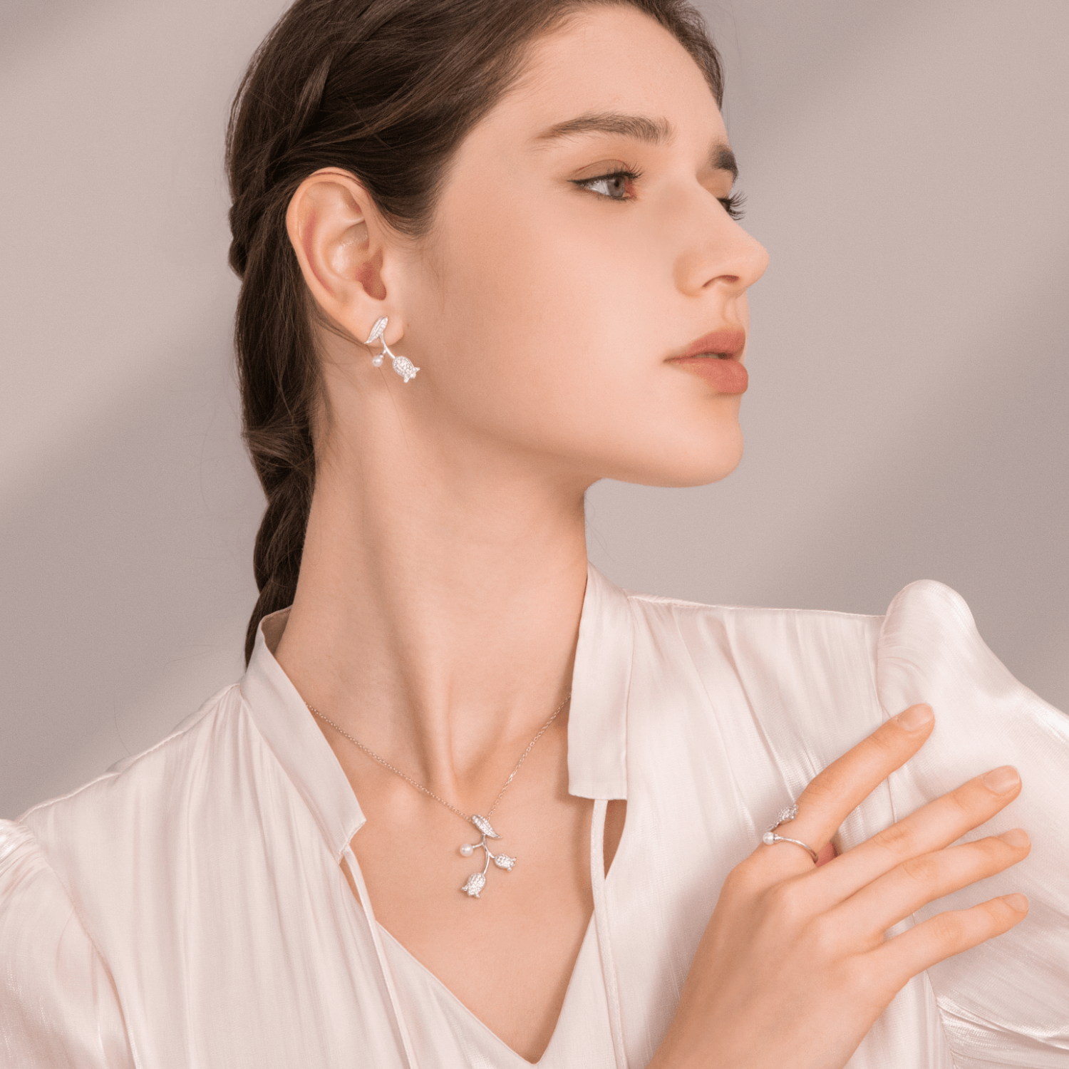 Lily Of The Valley Pendant Necklace