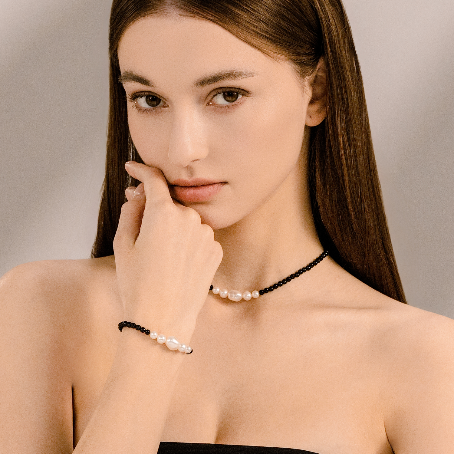 Ink Cloud Beaded Bracelet (Gradual)