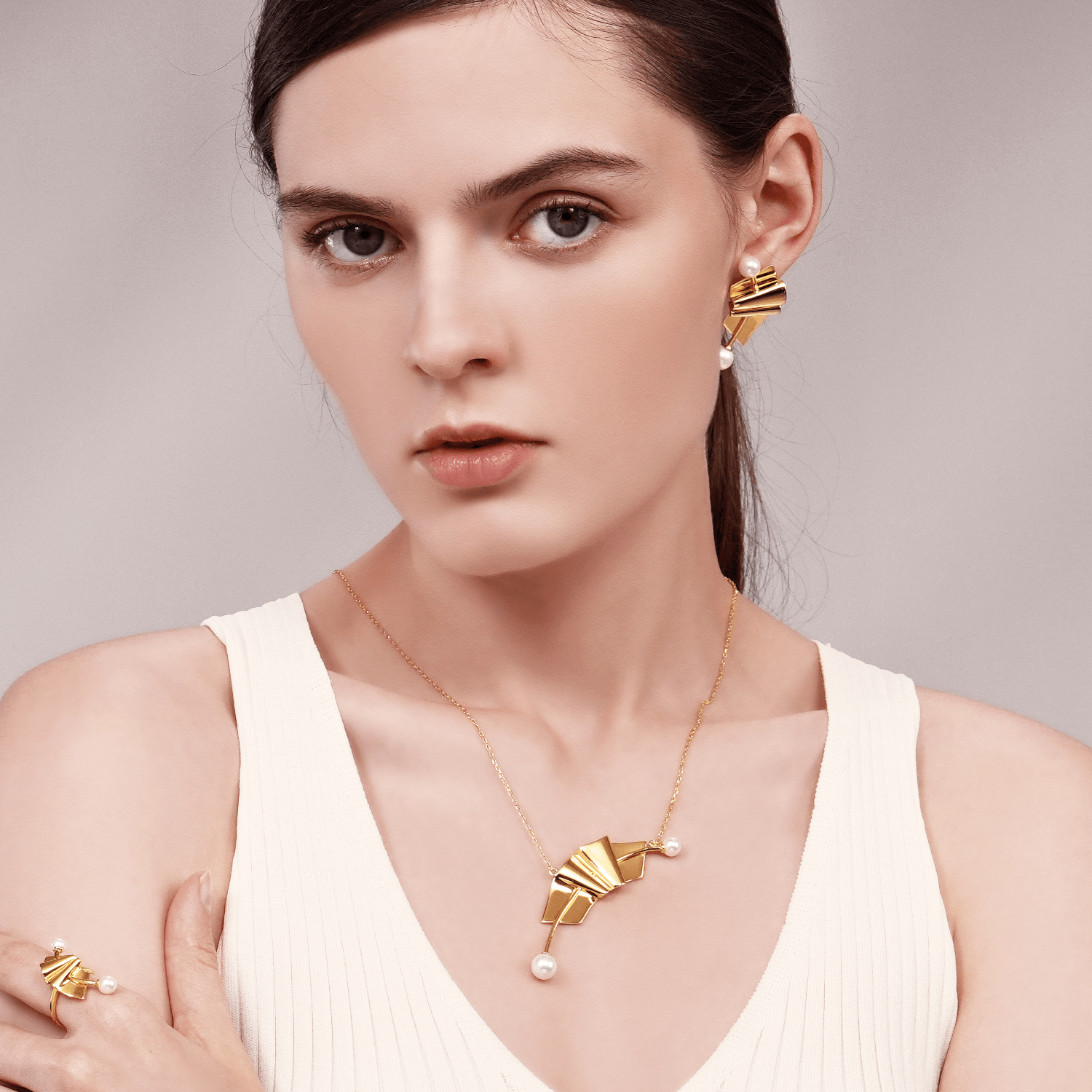 Folding Paper Pendant Necklace