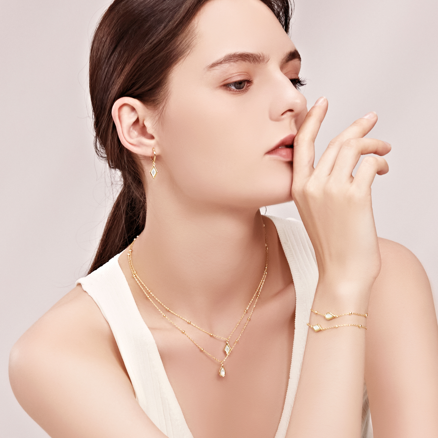 Little Golden Beans Pendant Necklace
