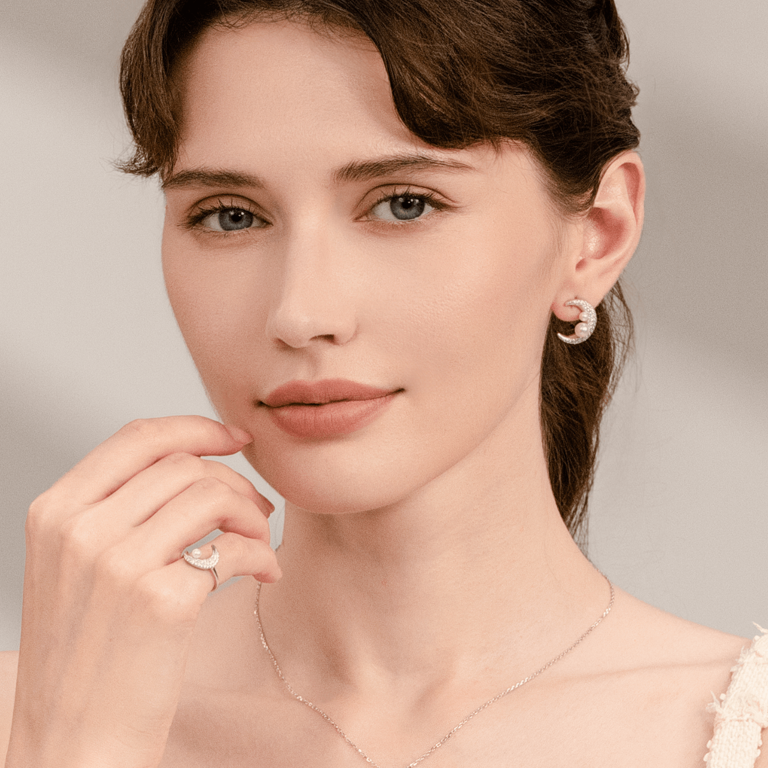Moon Stud Earrings