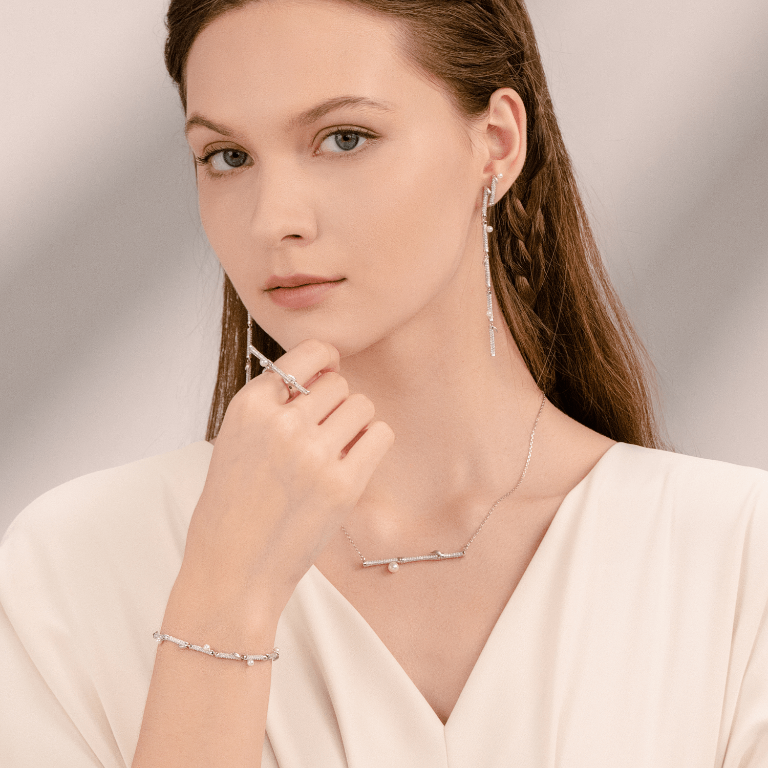 Bamboo Pave Bracelet