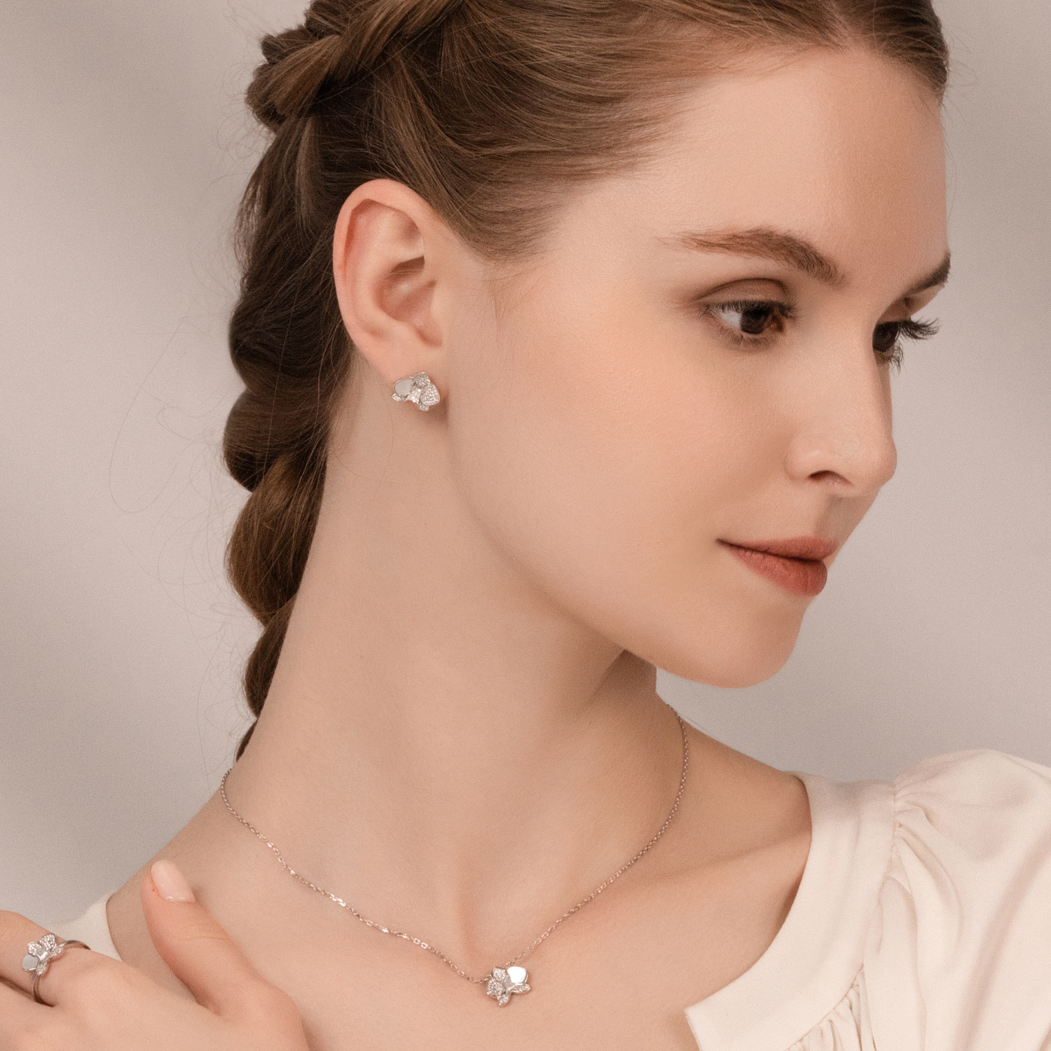 Butterfly Orchid Stud Earrings