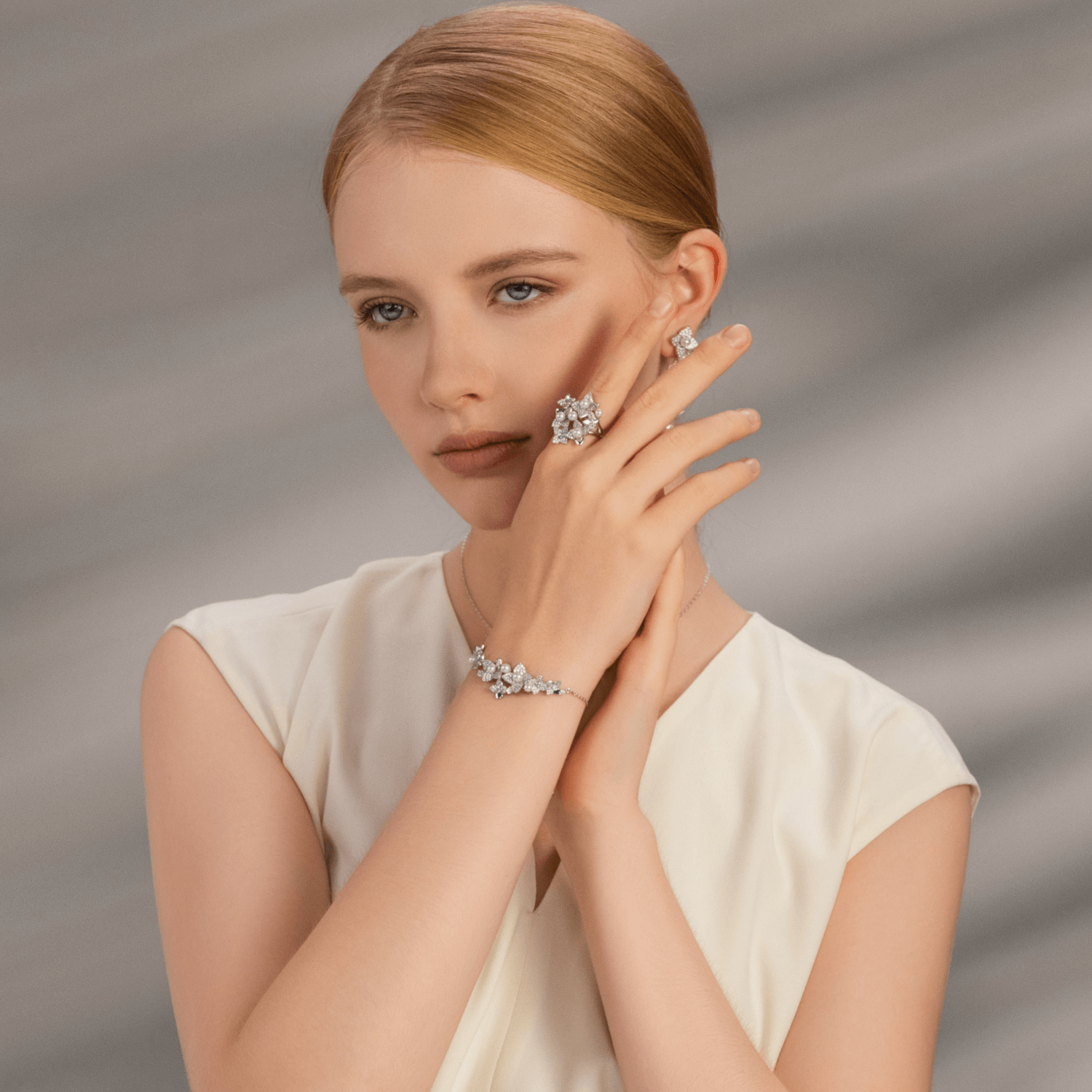 Hydrangea Pave Bracelet
