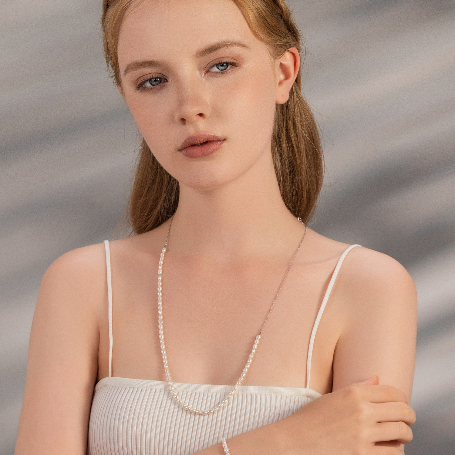 White Dew Beaded Necklace