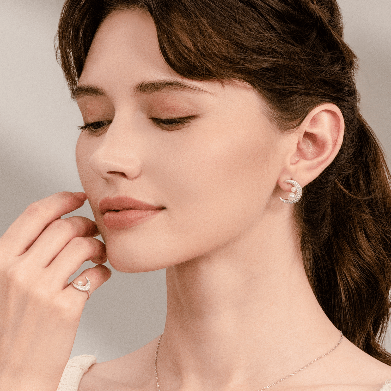 Moon Pave Ring