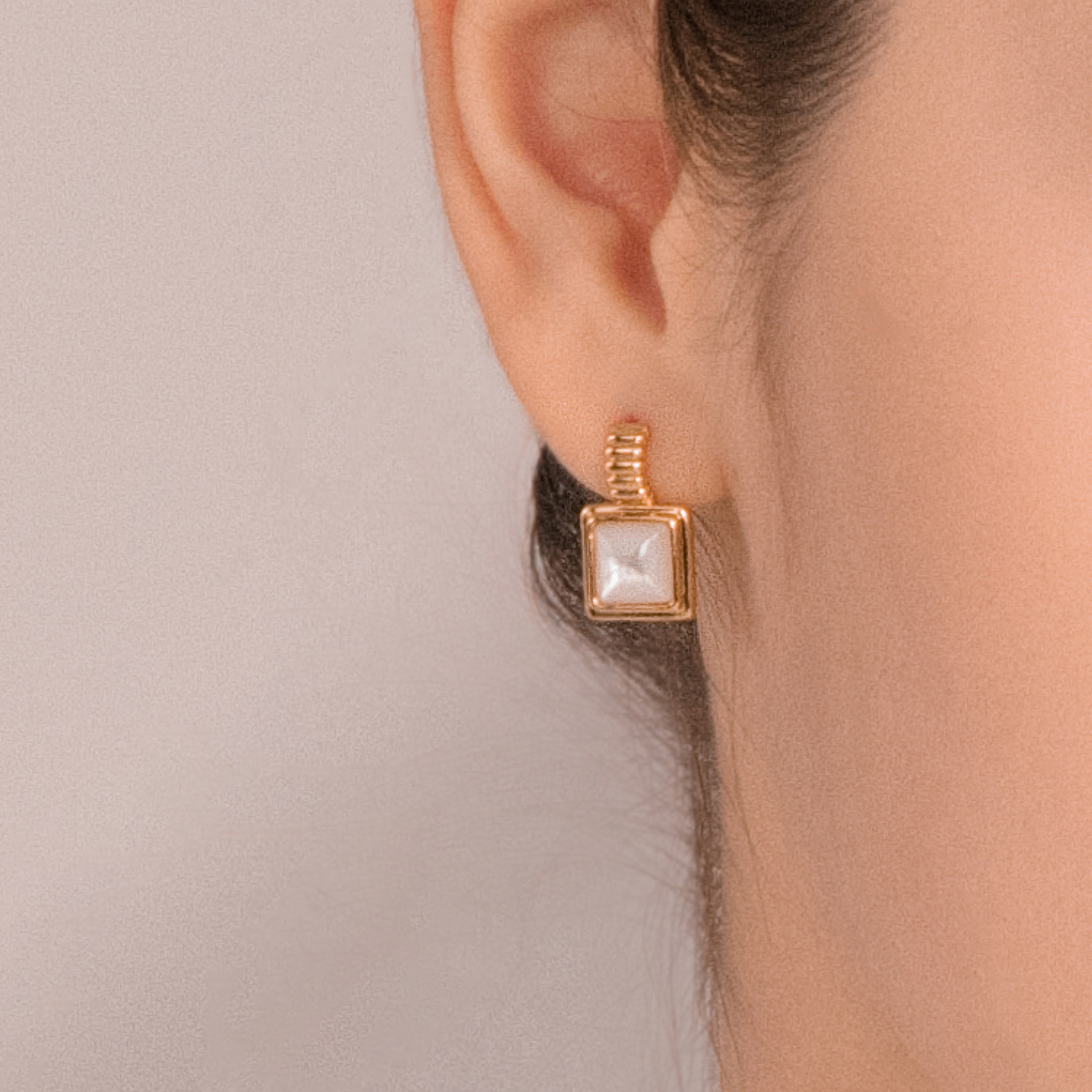 Porcelain Tile Stud Earrings