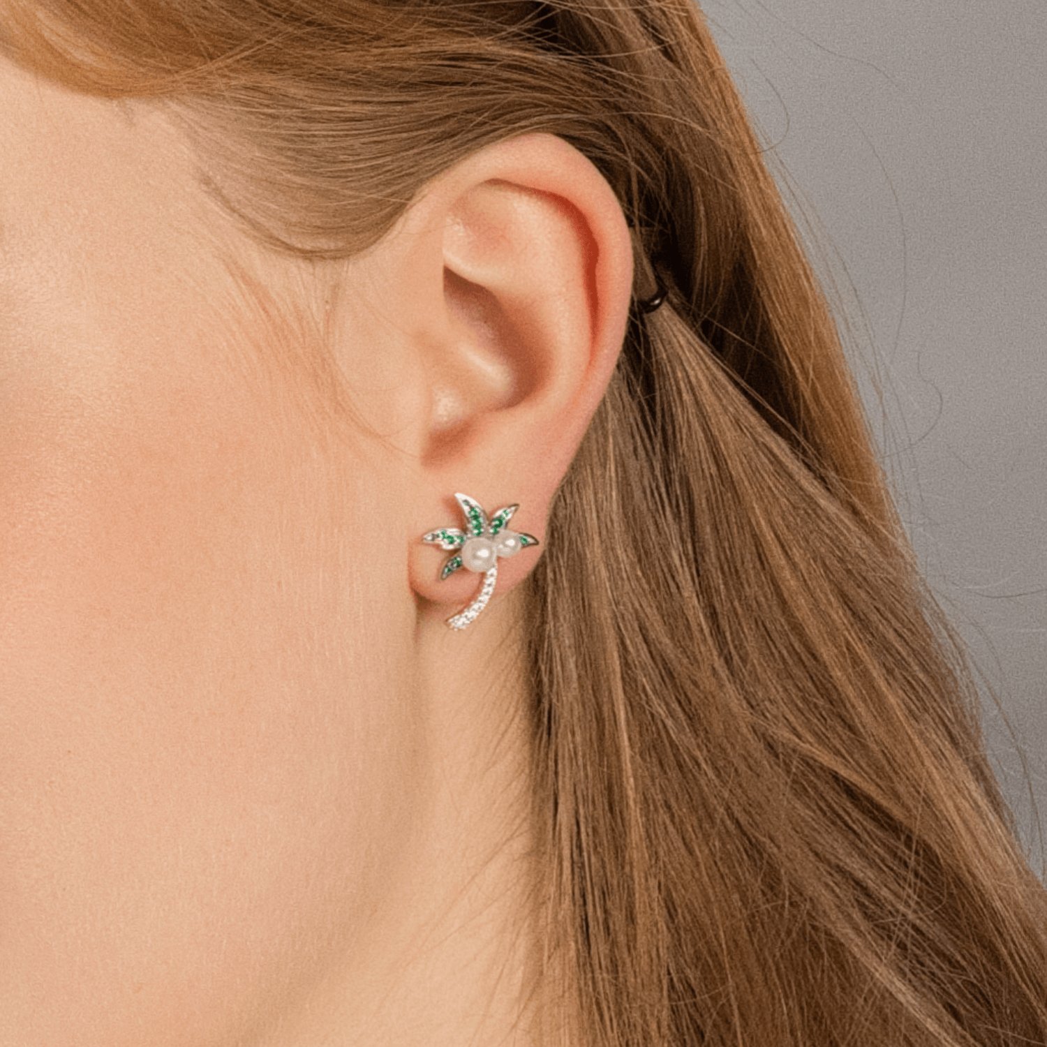 Coconut Tree Stud Earrings