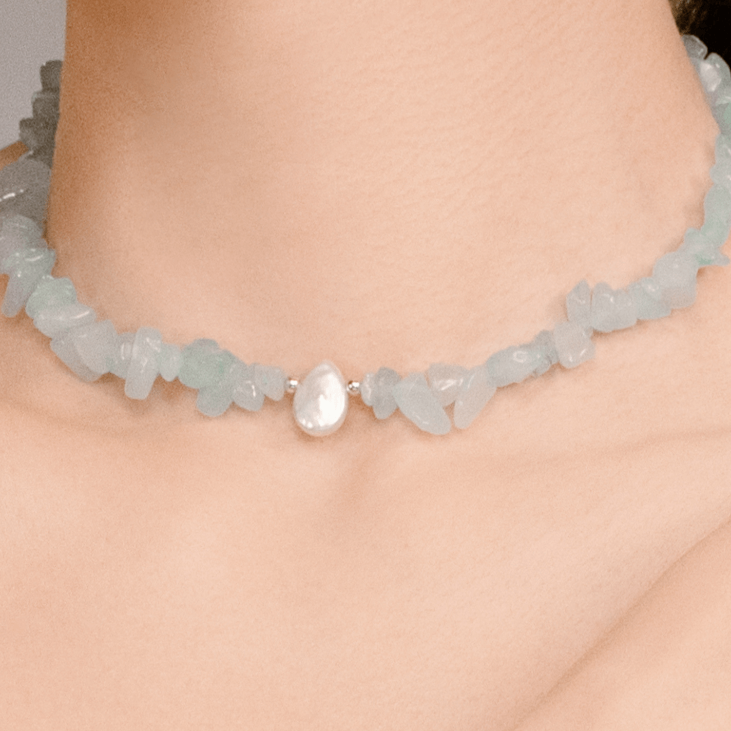 湖光秋月項鏈(水滴)