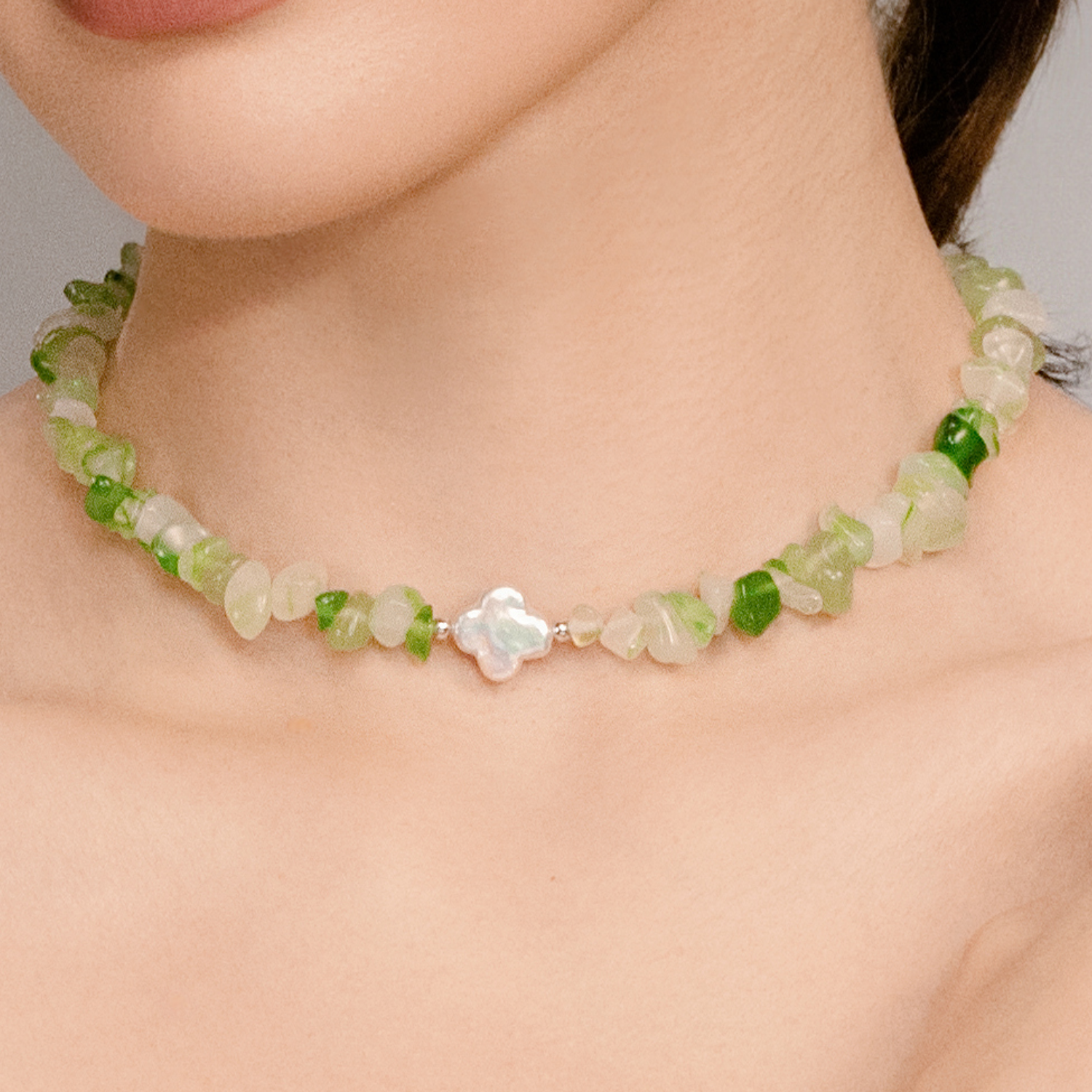 青梅煮酒項鍊(四葉珠)