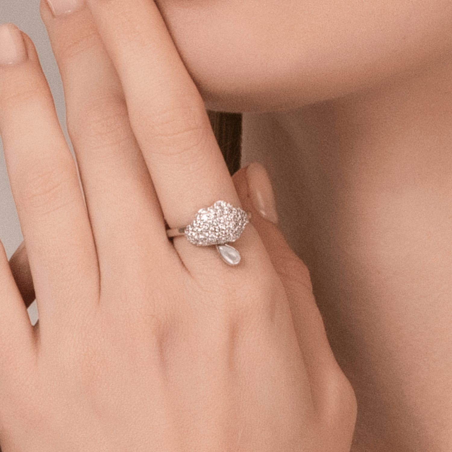 Spring Rain Pave Ring