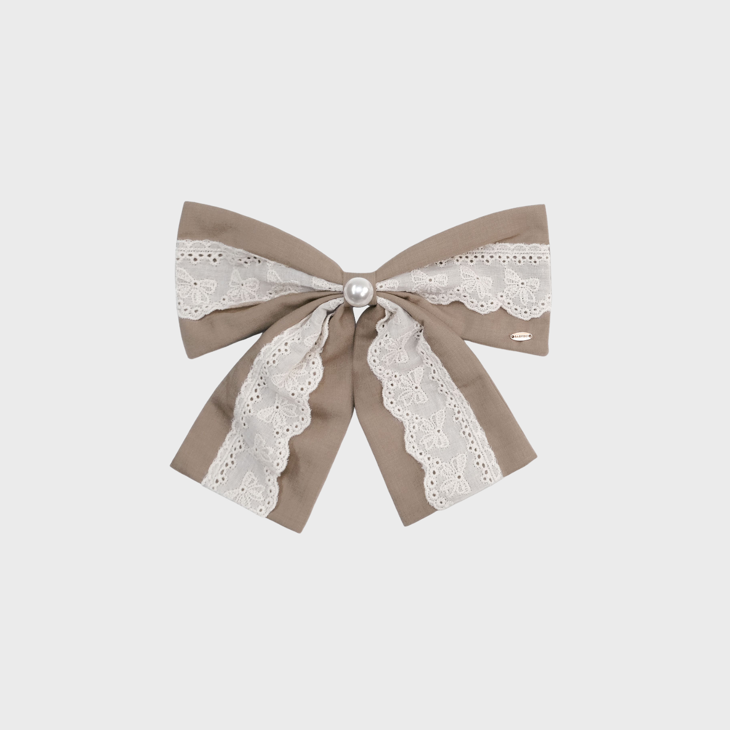 西西珍珠大号弹簧夹(蕾丝半圆珠)