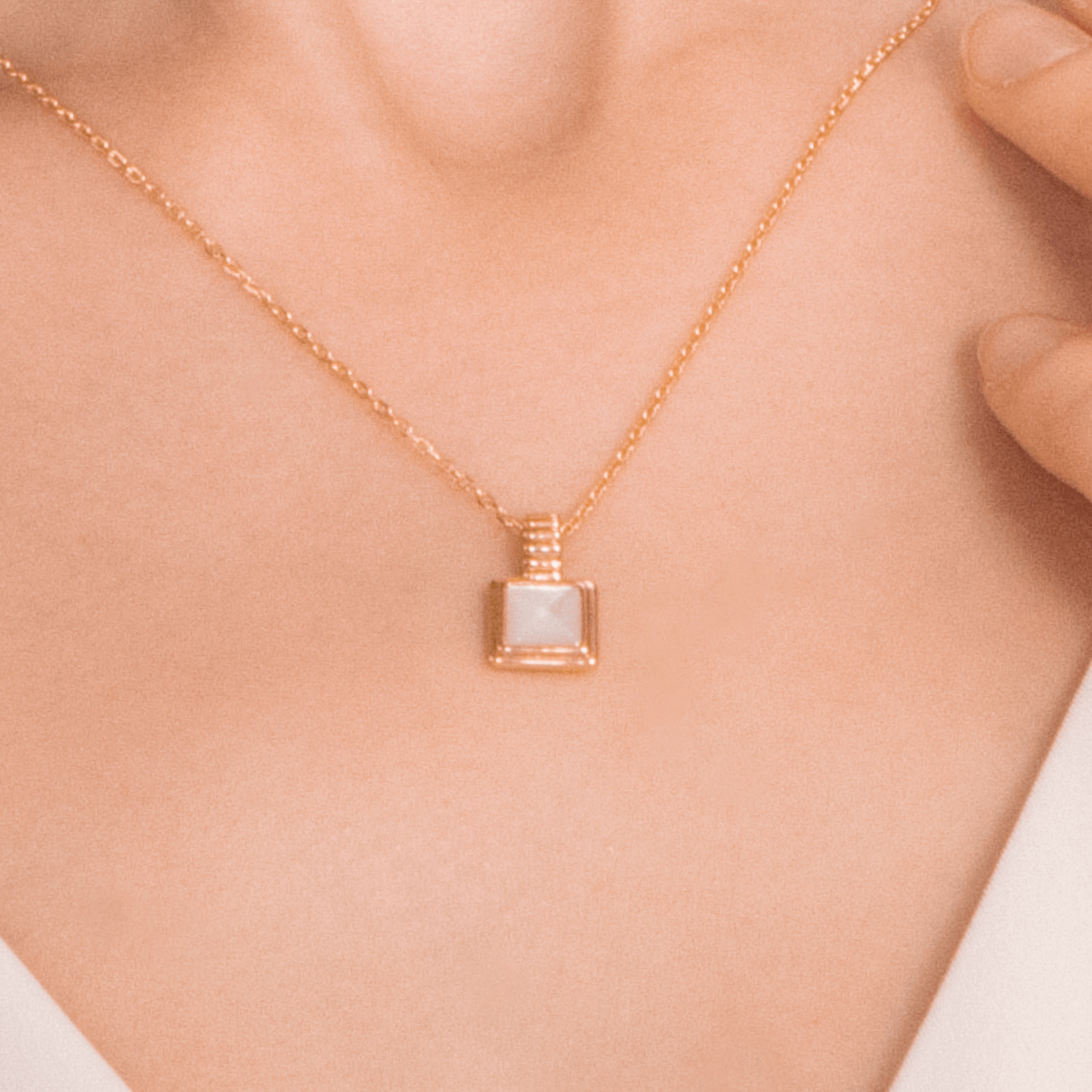 Porcelain Tile Pendant Necklace