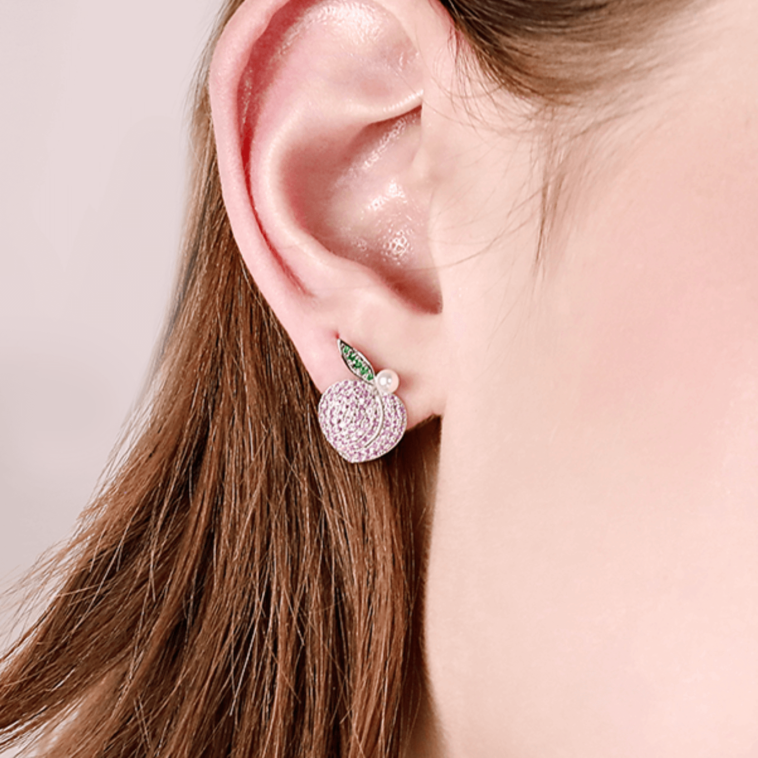 Peach Stud Earrings