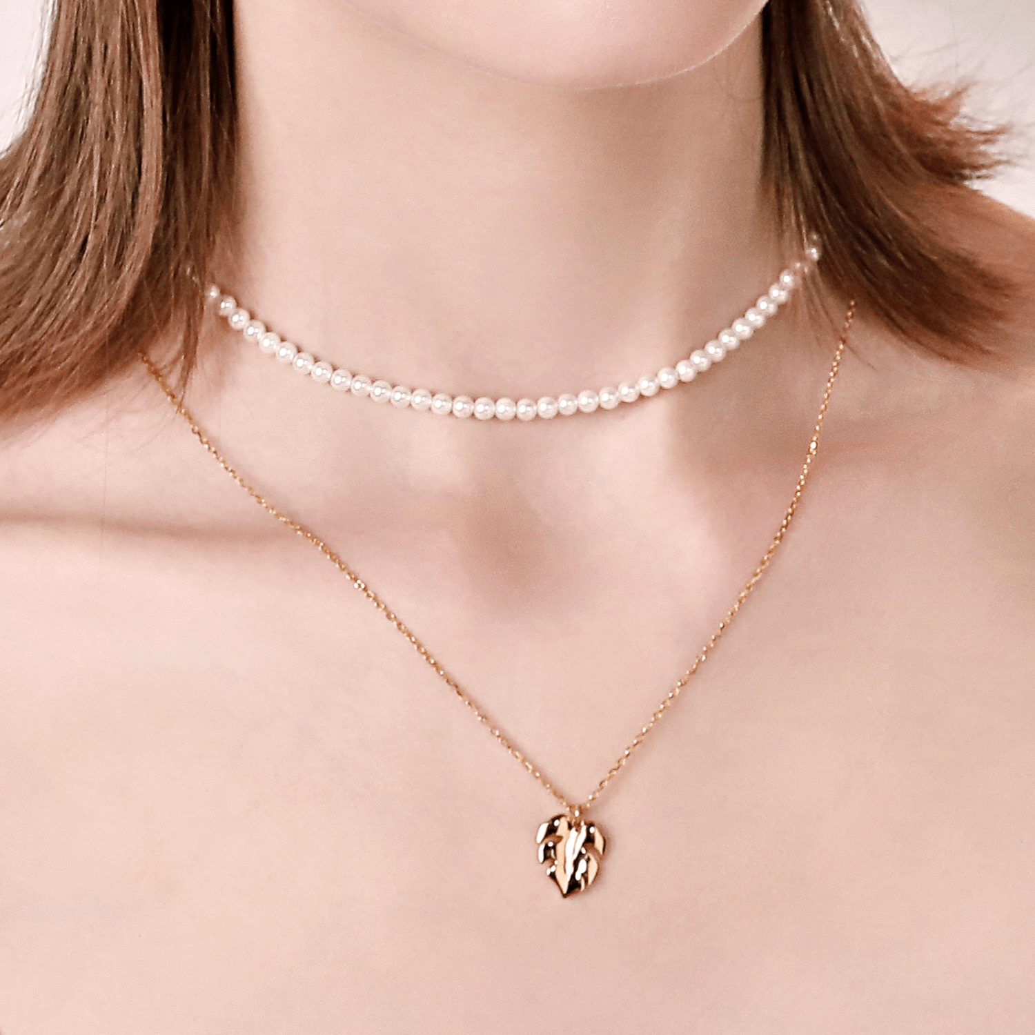 Monstera Layered Necklace