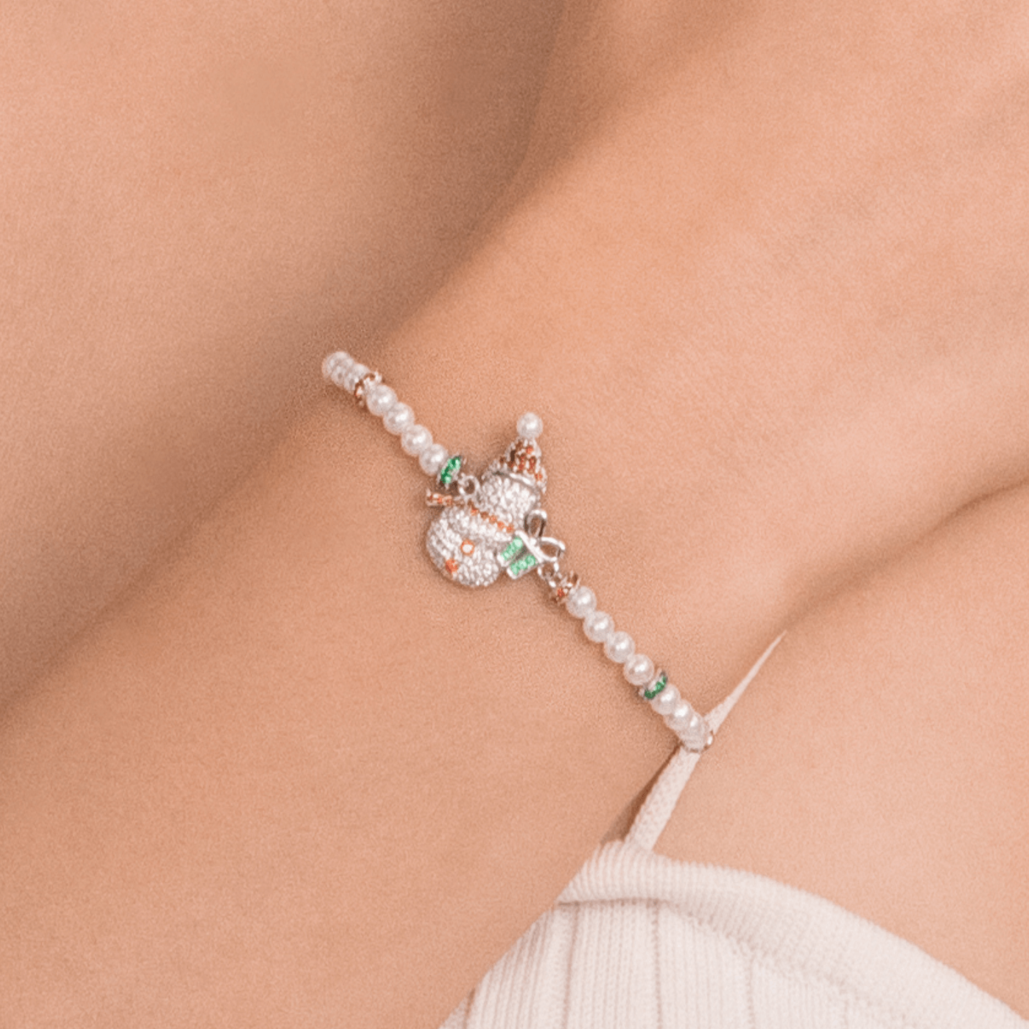 Snowman Beaded Bracelet