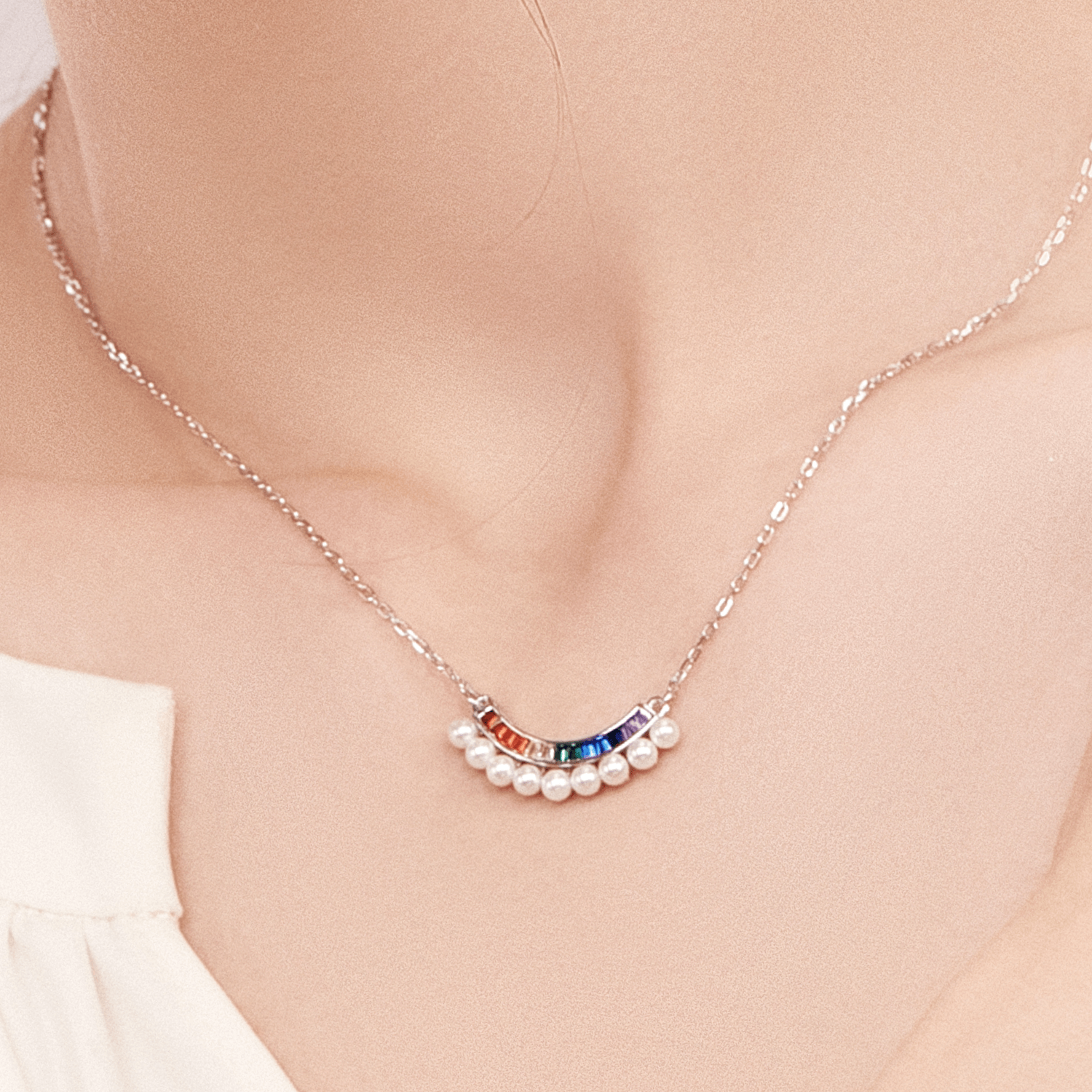 Rainbow Pendant Necklace