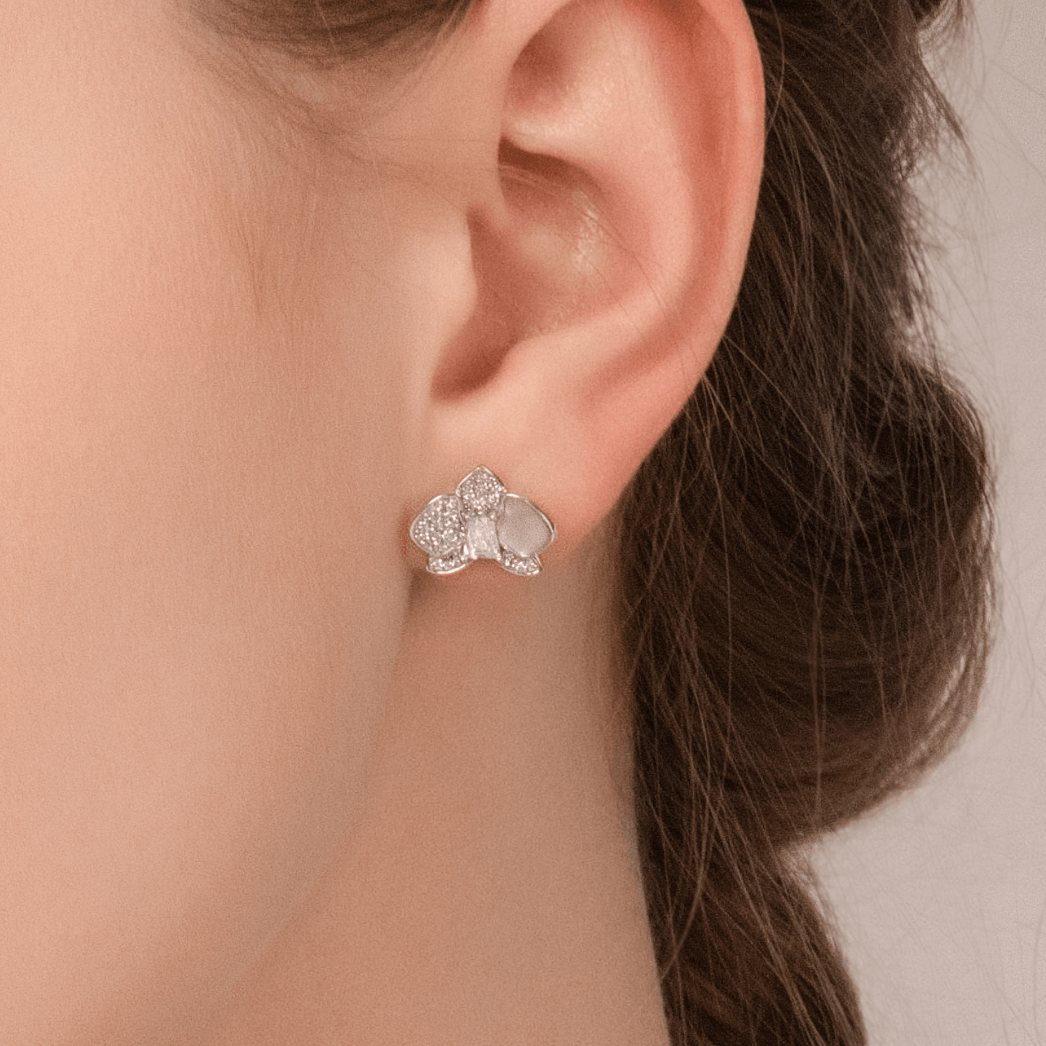 Butterfly Orchid Stud Earrings