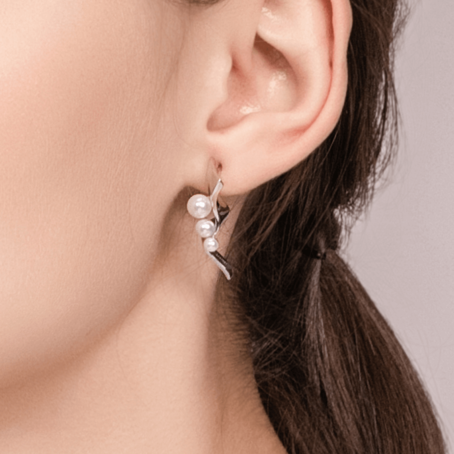 Ocean Wave Stud Earrings