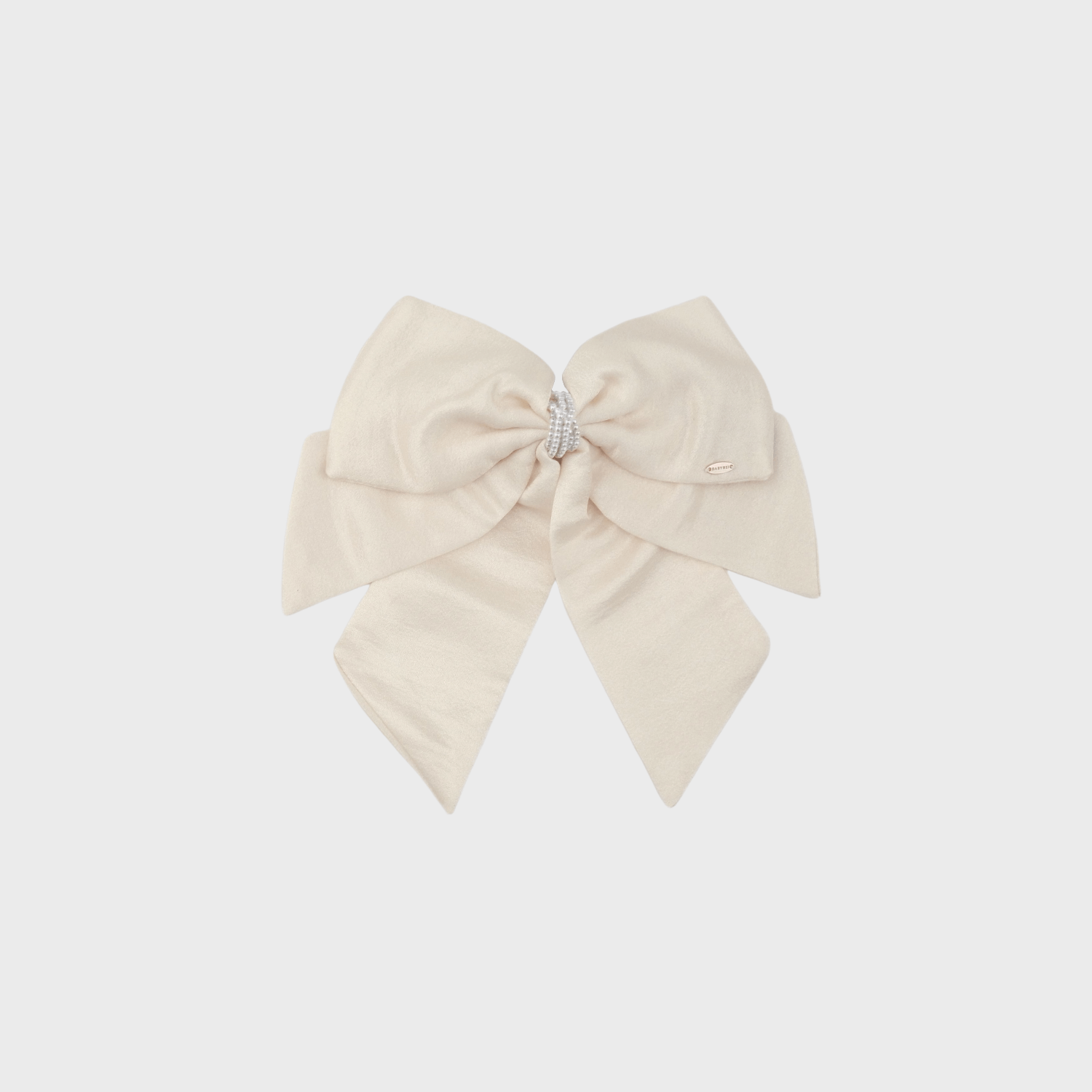 Satin Pearl Extra Large Hair Barrette (Shimmering & Wrapped)