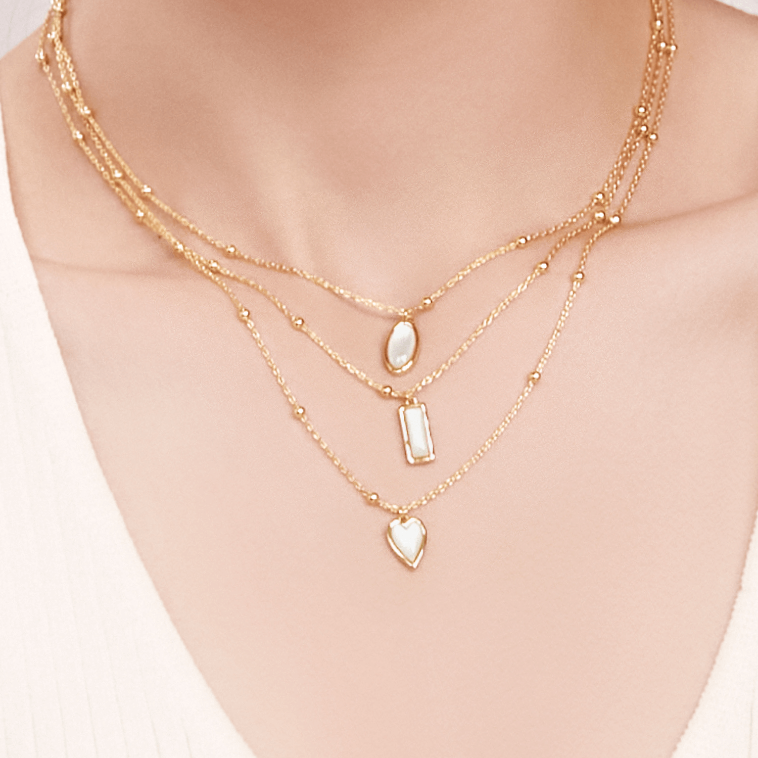 Little Golden Beans Pendant Necklace