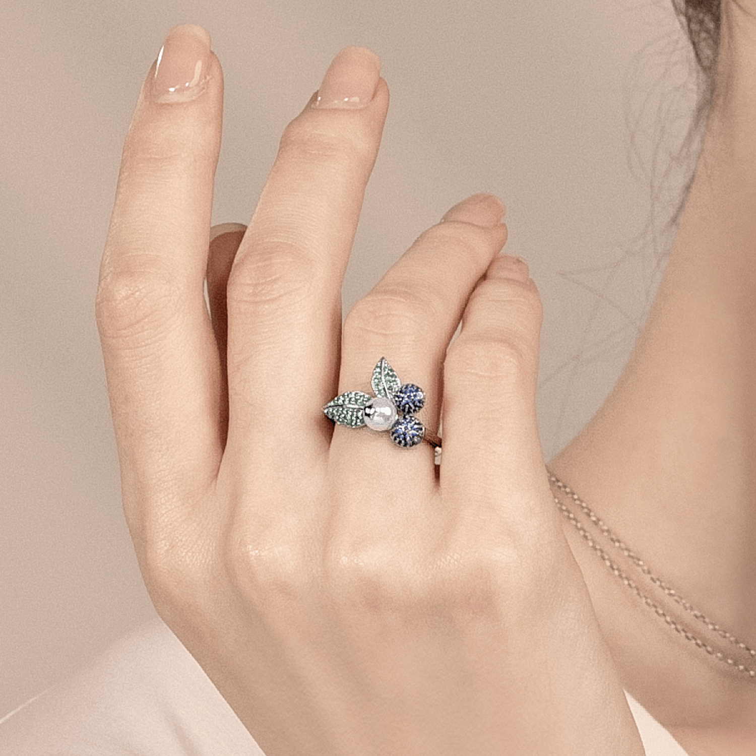 Blueberry Pave Ring