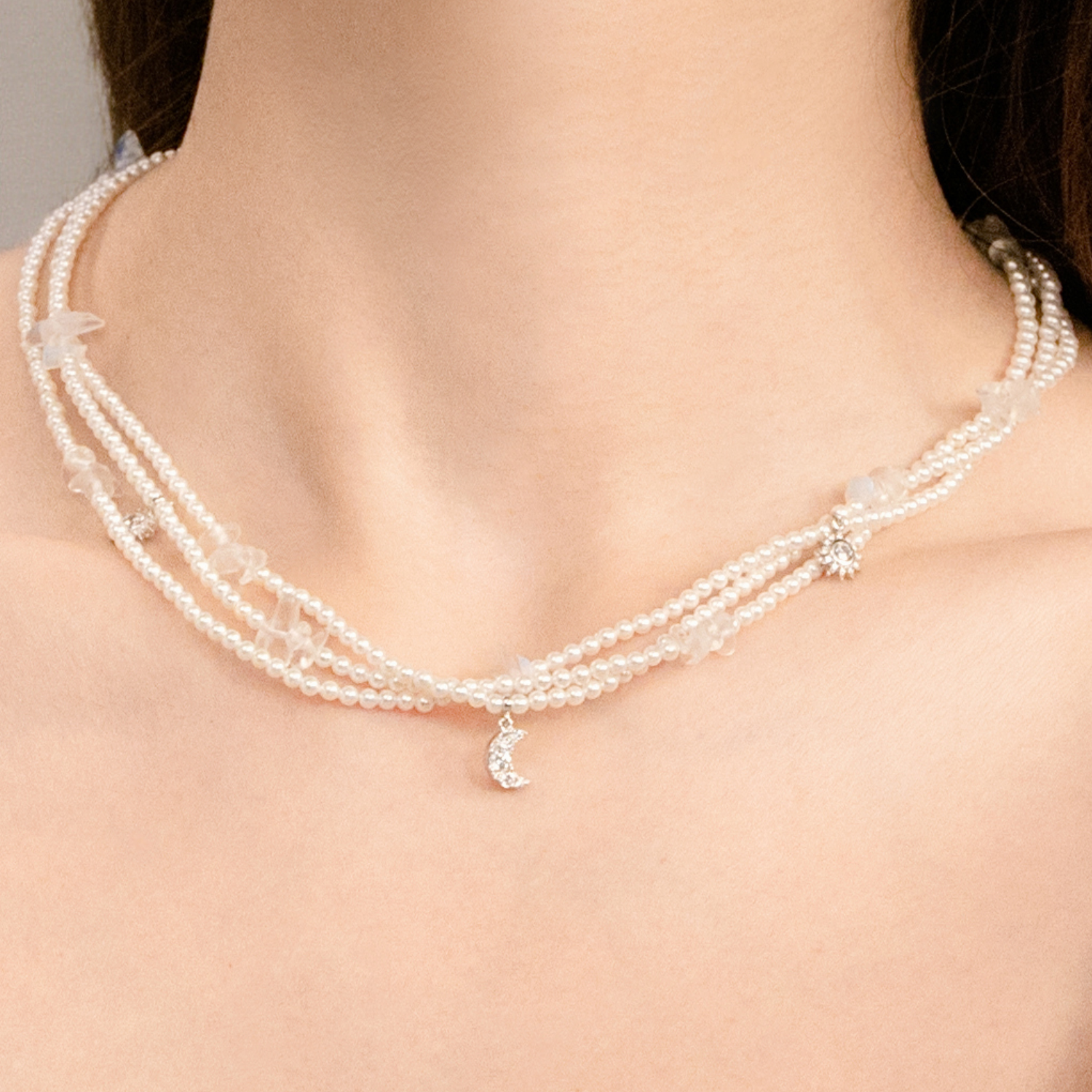 Moon Beaded Necklace (Soluna)